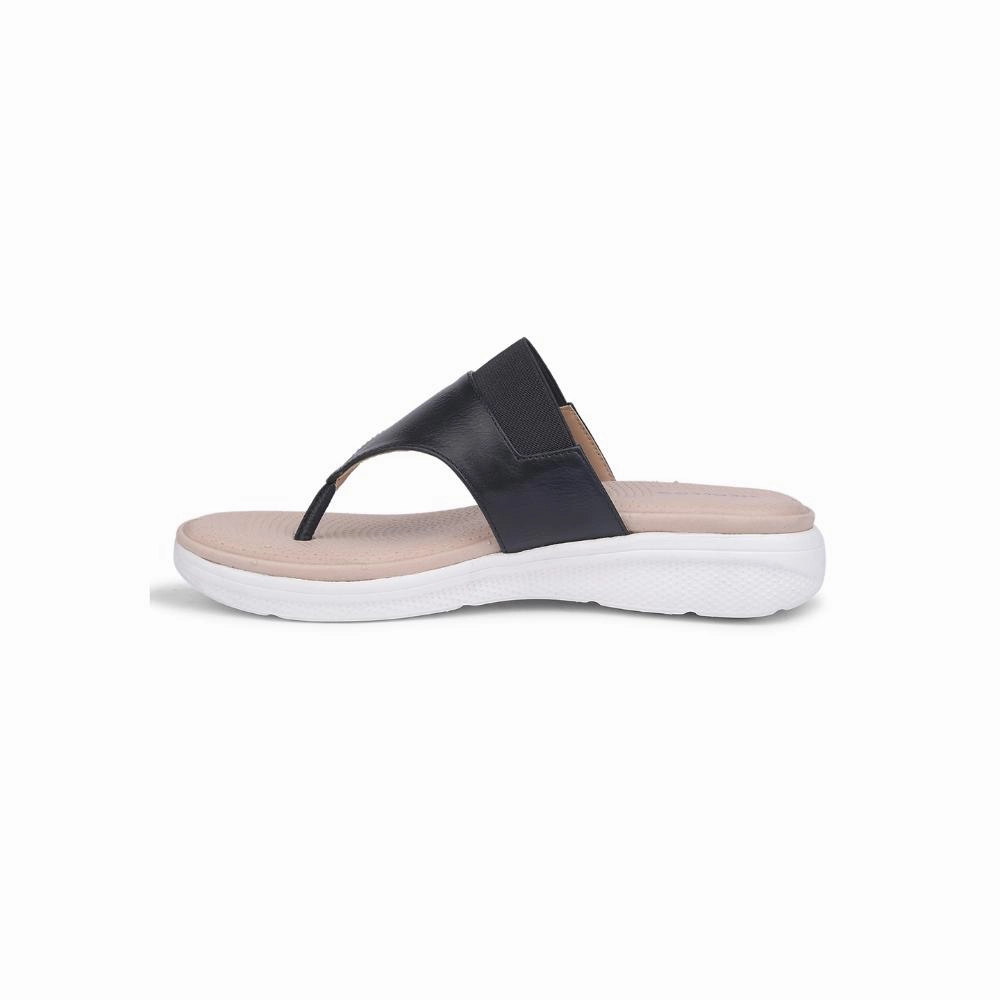 Healers Casual Black Slipper For Women SFL-14 By Liberty