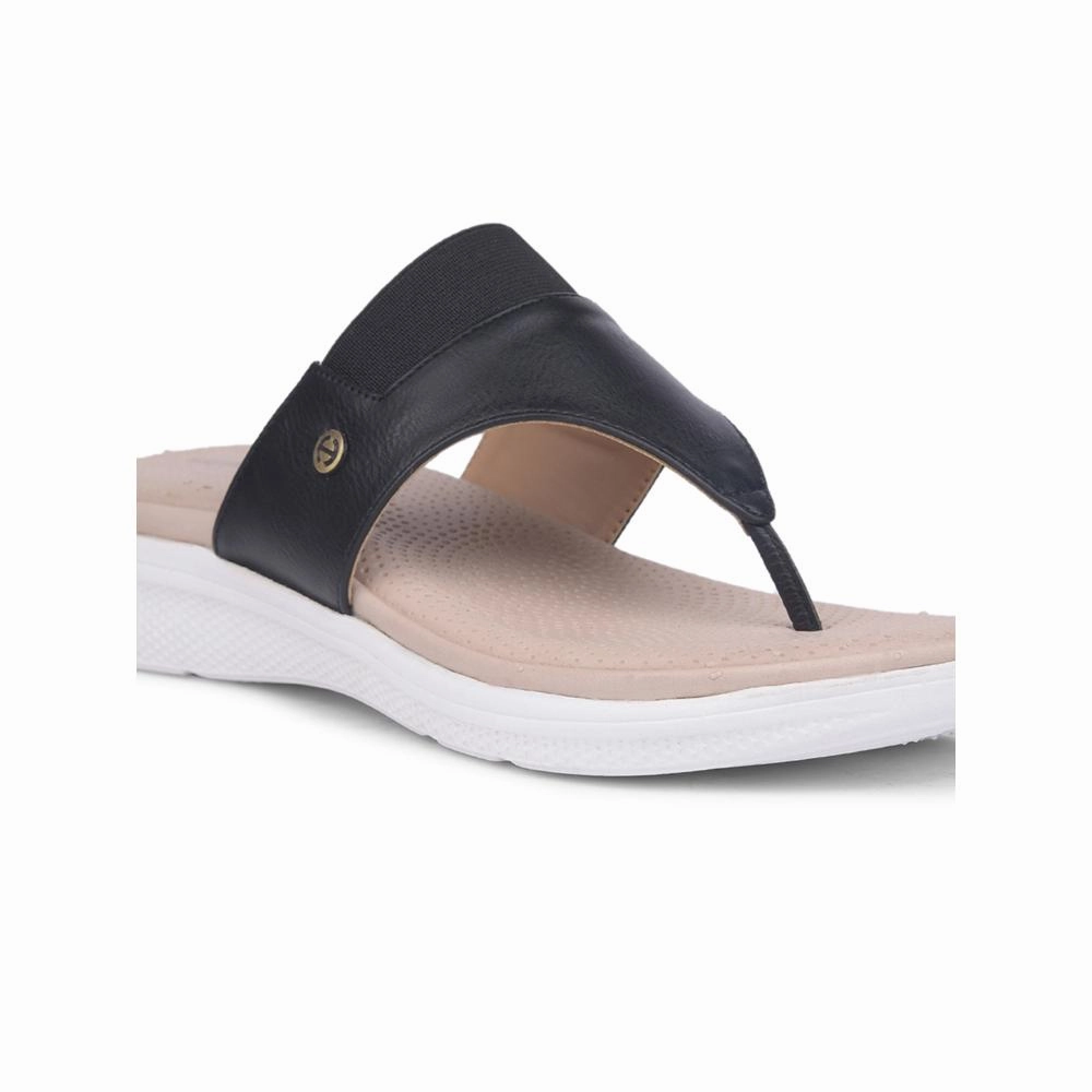 Healers Casual Black Slipper For Women SFL-14 By Liberty