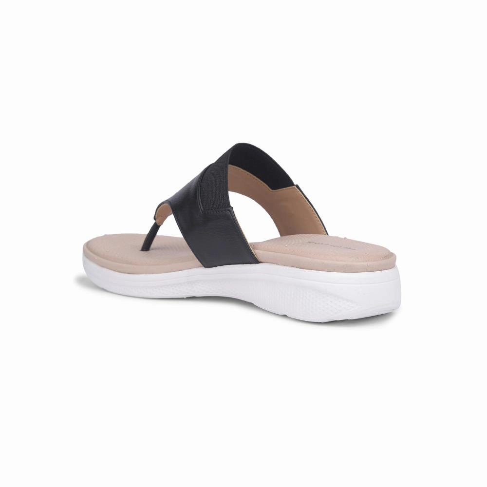 Healers Casual Black Slipper For Women SFL-14 By Liberty