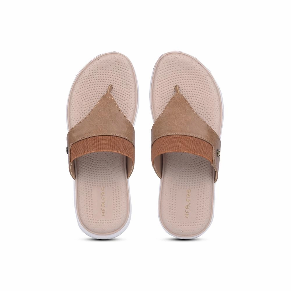 Healers Casual Brown Slipper For Women SFL-14 By Liberty
