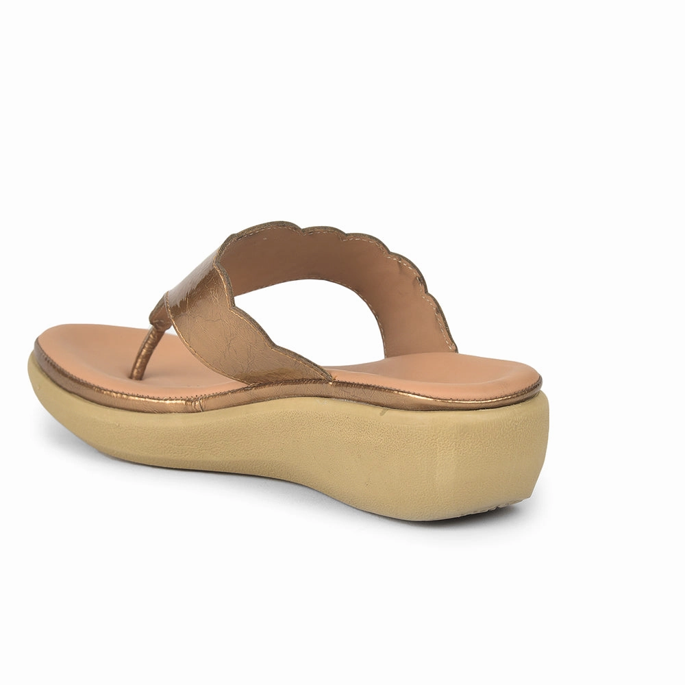 Healers Casual (Golden) Slipper For Ladies GIF-210 By Liberty