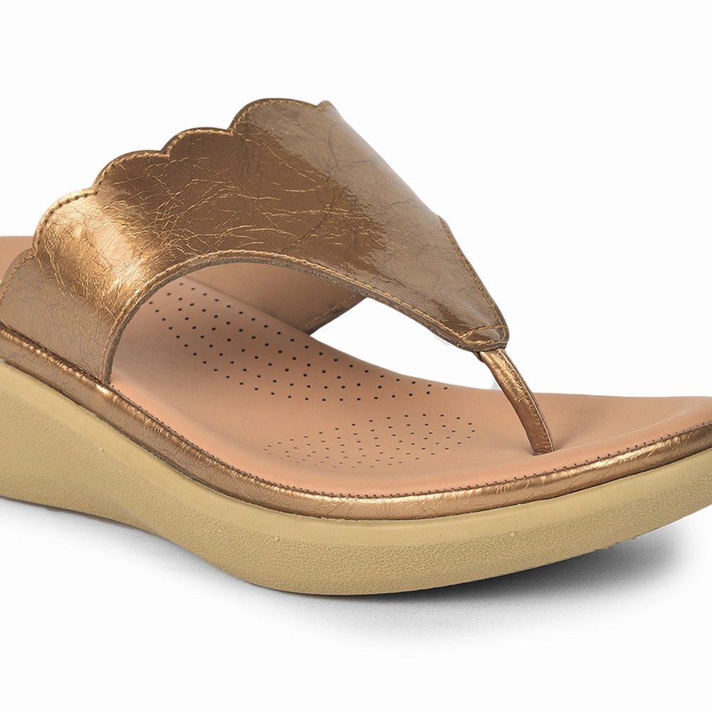 Healers Casual (Golden) Slipper For Ladies GIF-210 By Liberty