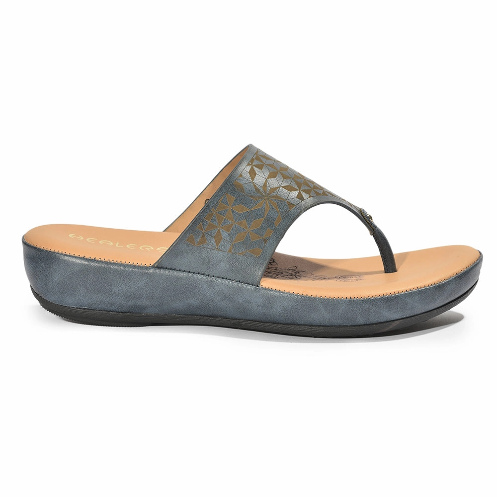 Healers Casual (N.Blue) Slipper For Ladies GIF-224 By Liberty