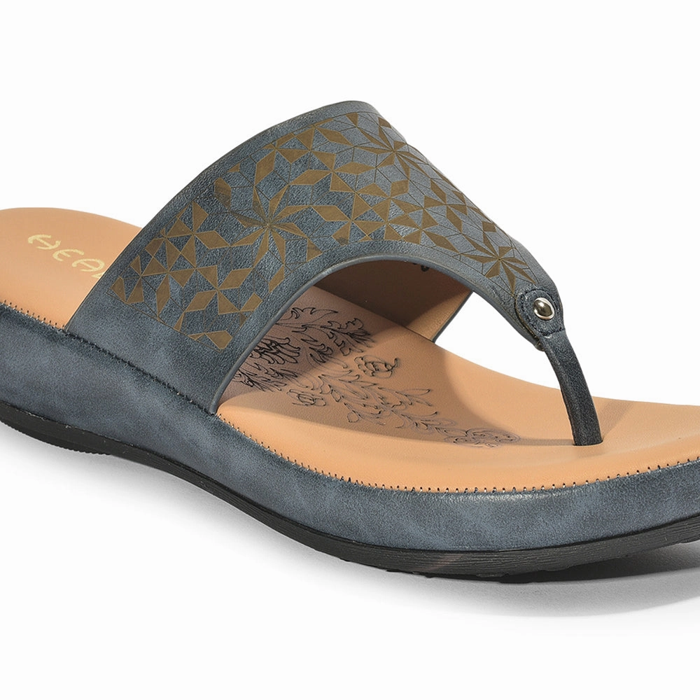 Healers Casual (N.Blue) Slipper For Ladies GIF-224 By Liberty