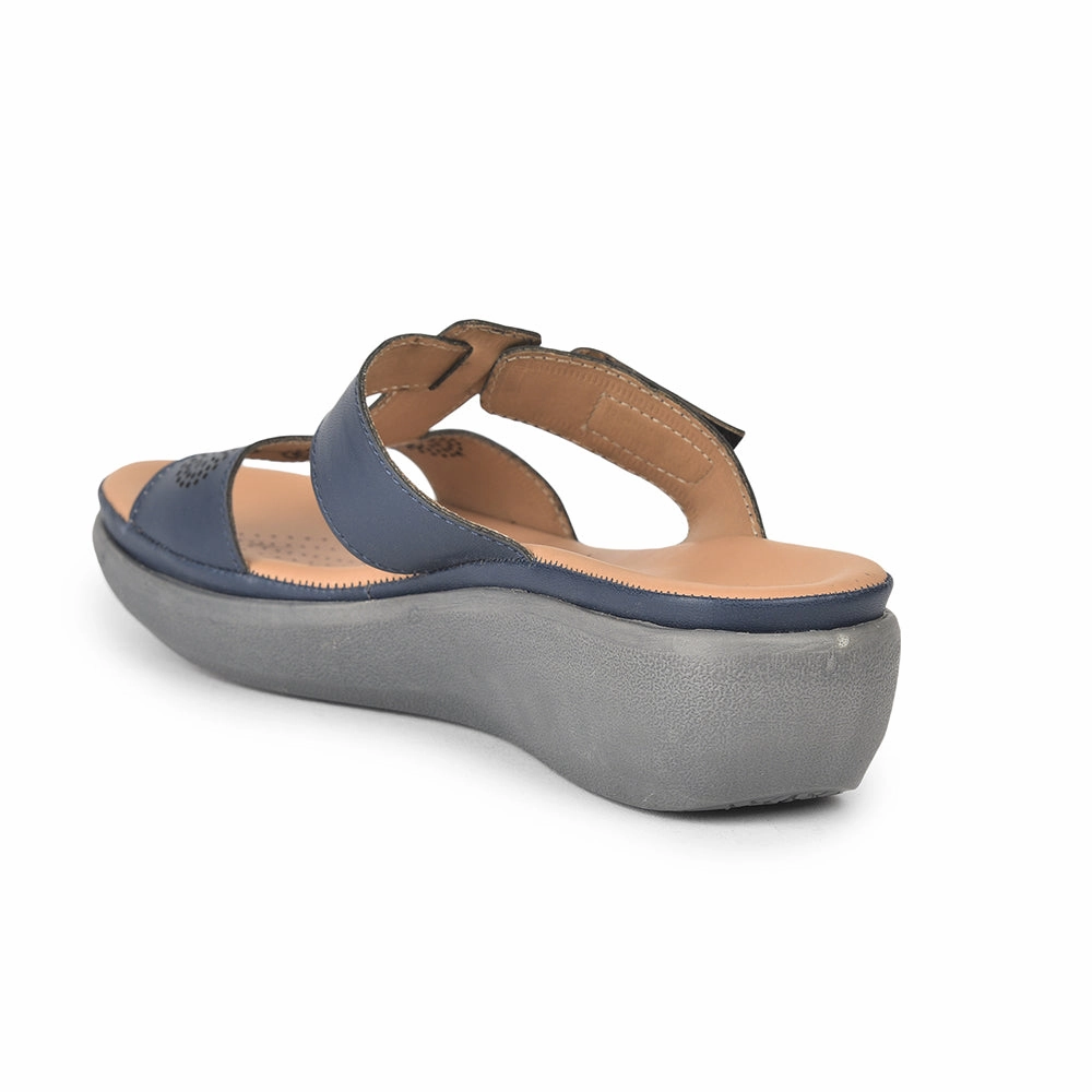 Healers Casual Navy Blue Slippers For Women GIF-209 By Liberty
