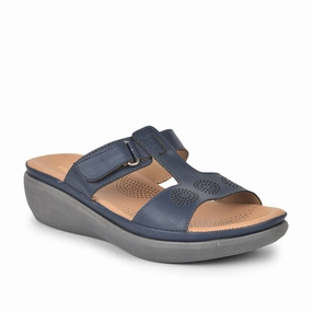 Healers Casual Navy Blue Slippers For Women GIF-209 By Liberty