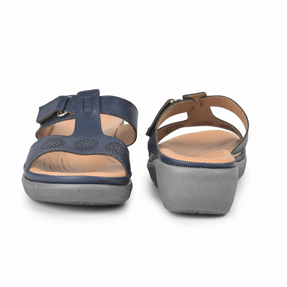 Healers Casual Navy Blue Slippers For Women GIF-209 By Liberty