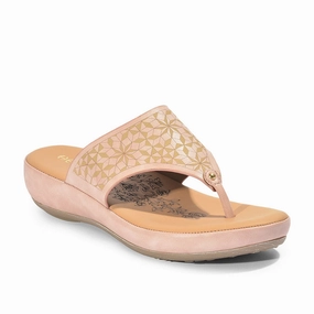 Healers Casual (Peach) Slipper For Ladies GIF-224 By Liberty