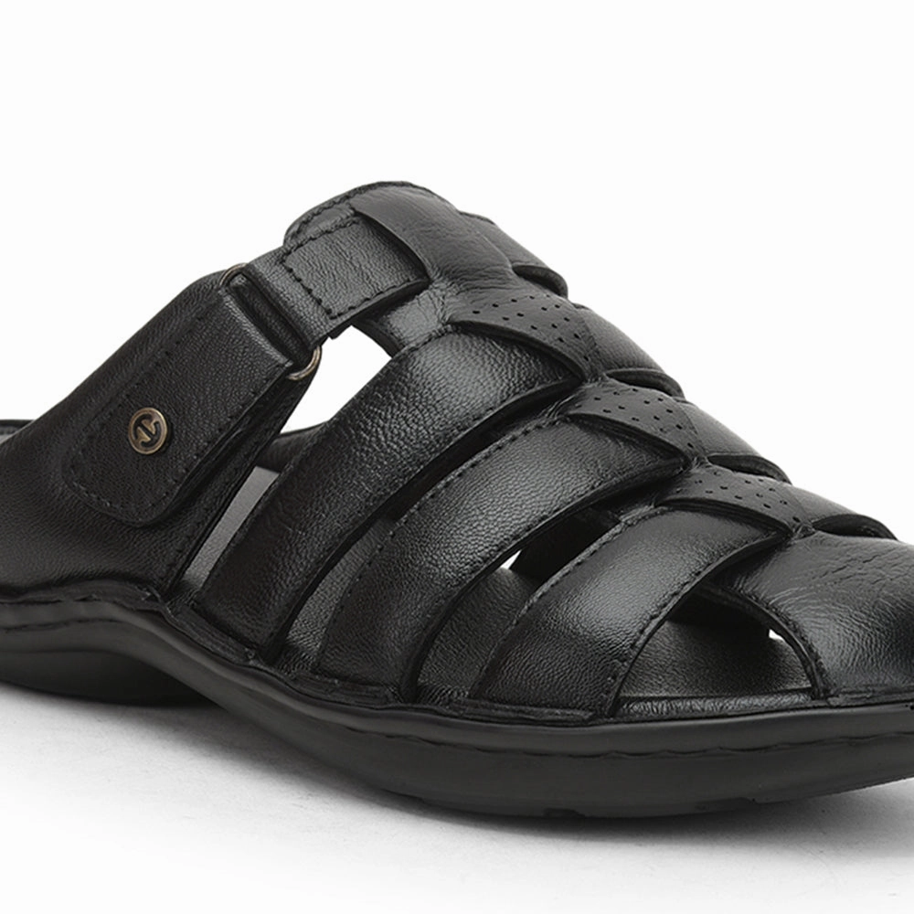 Healers Formal Sandal For Men (Black) ER-54 By Liberty