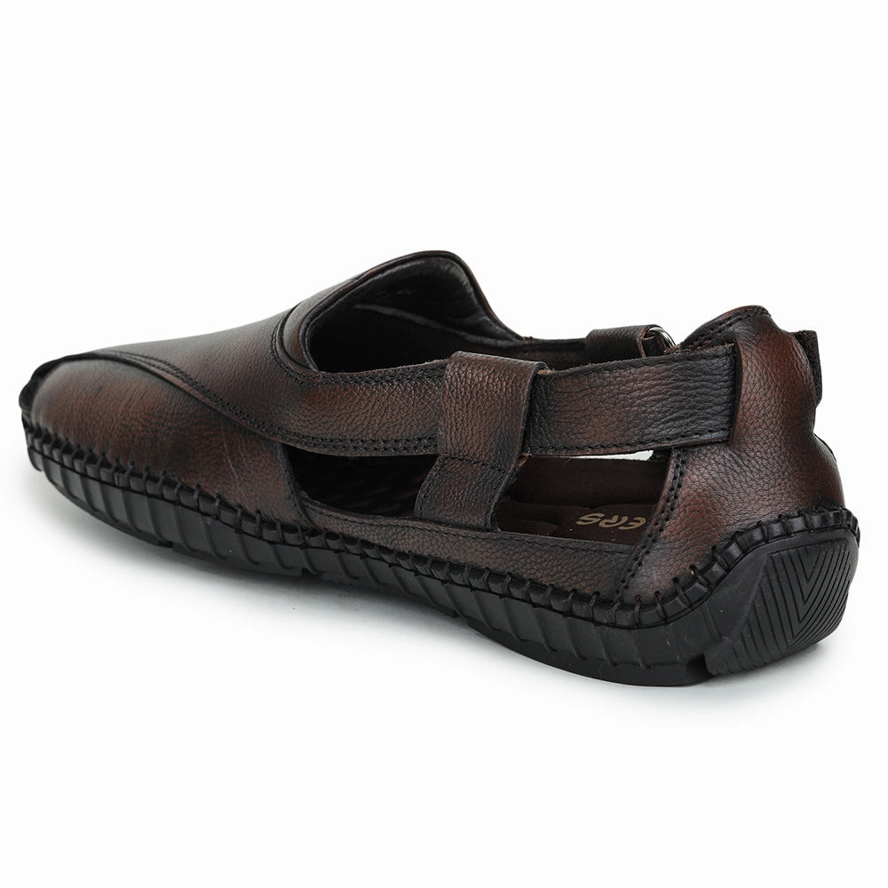 Healers Formal Tan Sandals For Men JPL-204 By Liberty
