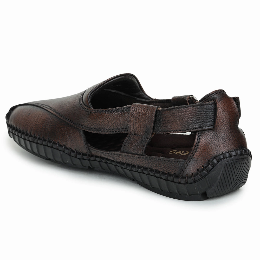 Healers Formal Tan Sandals For Men JPL-204 By Liberty