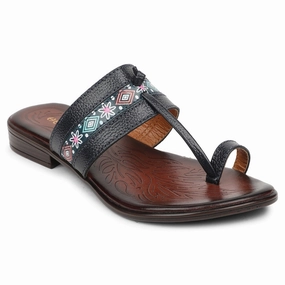 Healers Navy Blue Casual Slipper For Women TLO-106 By Liberty