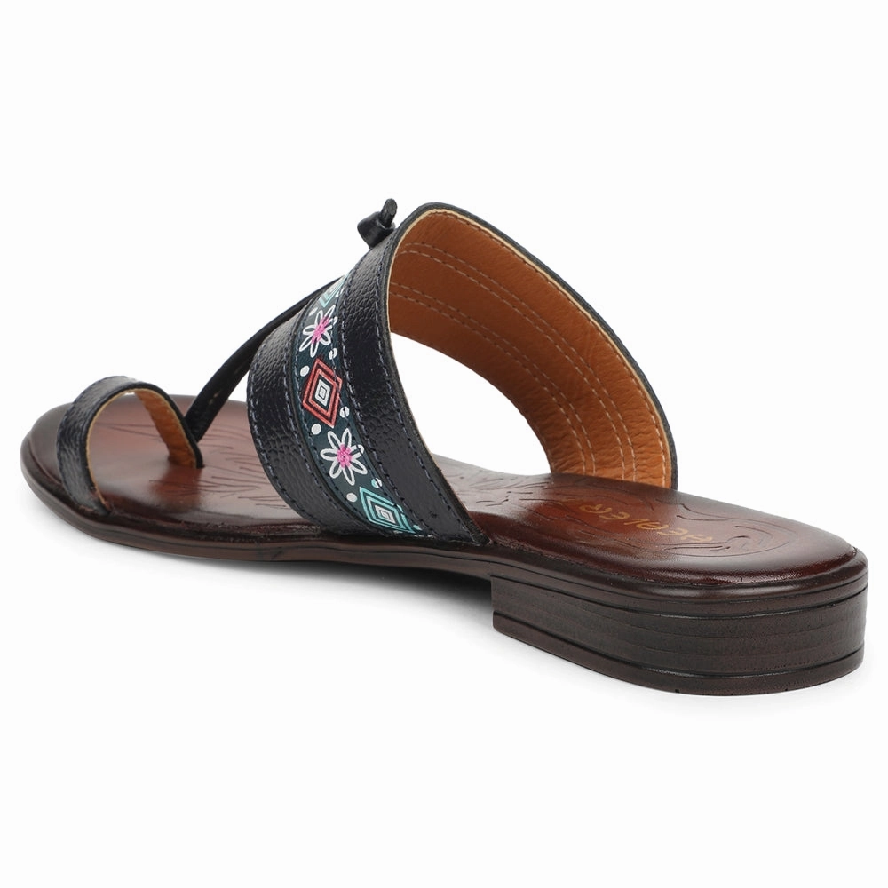 Healers Navy Blue Casual Slipper For Women TLO-106 By Liberty