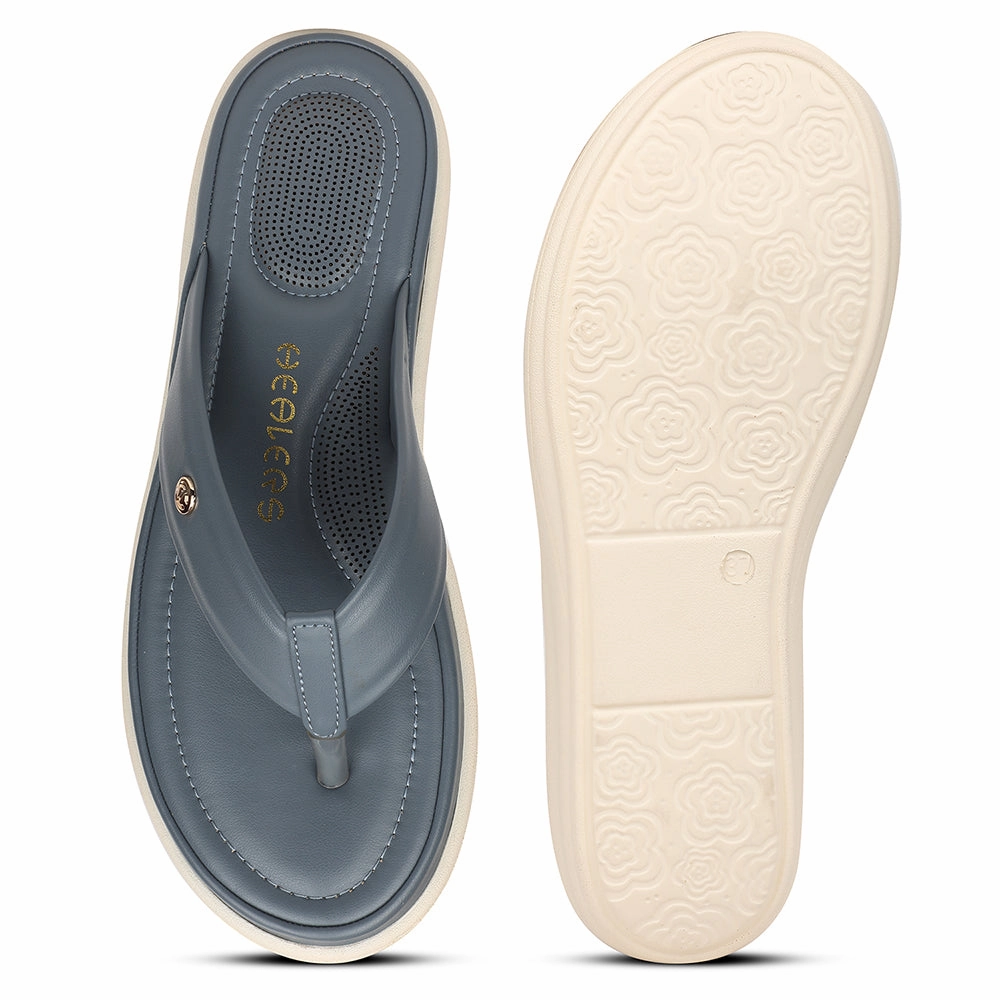 Healers Sky Blue Casual Slipper For Women SSAL-3 By Liberty