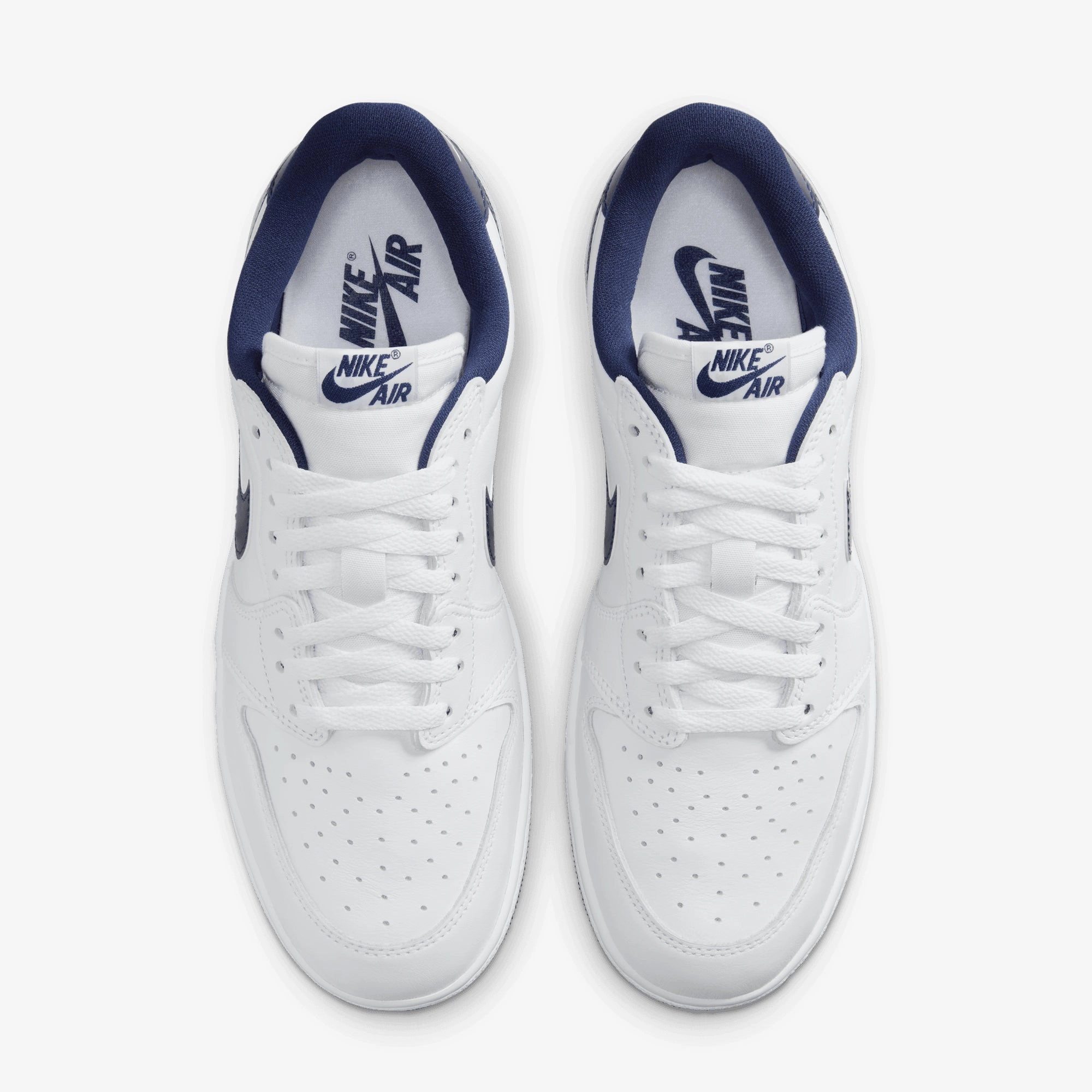 JORDAN | AIR JORDAN 1 LOW '85 { WHITE/NAVY-WHITE