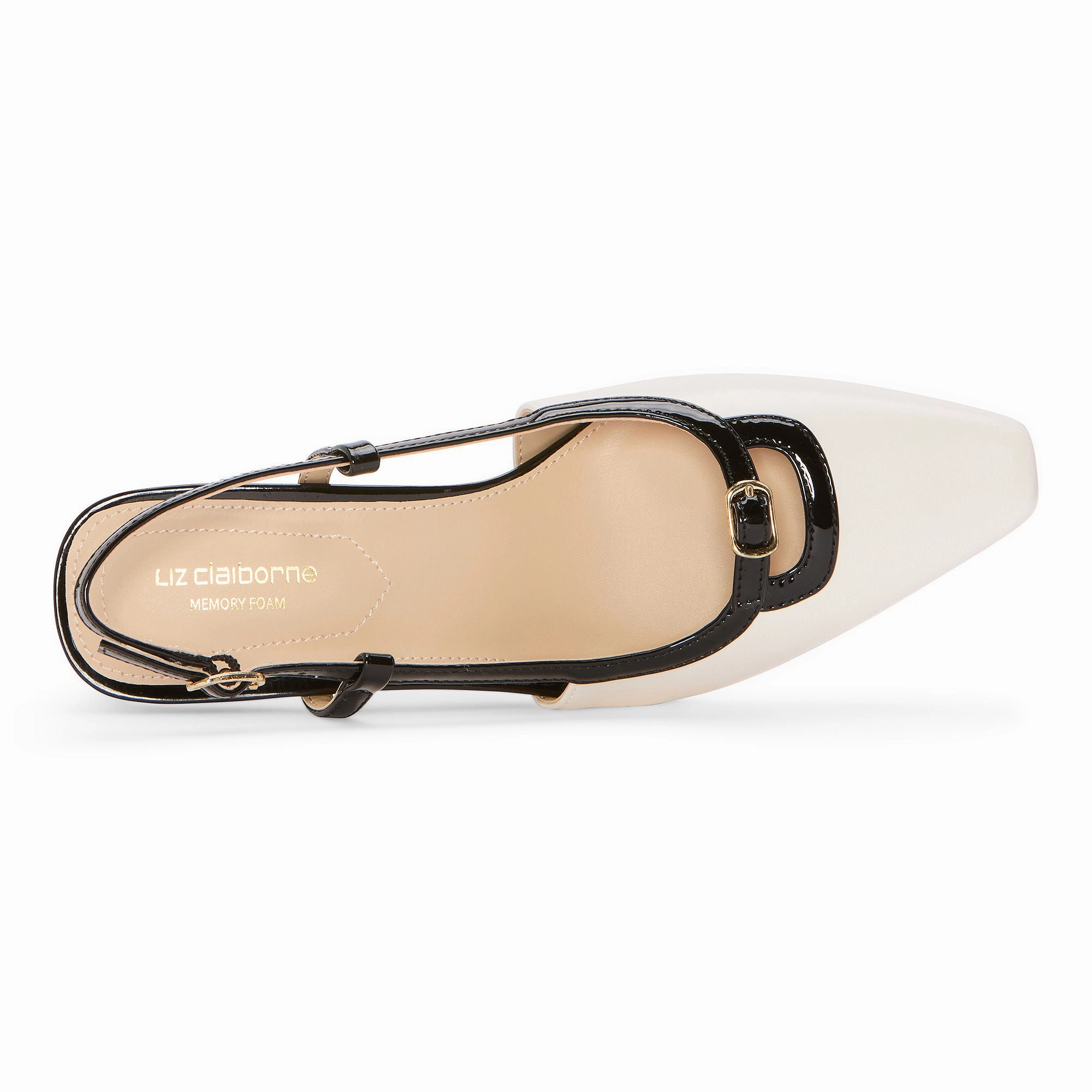 Liz Claiborne Womens Riverview Spool Heel Pumps - CREAM 6 1/2 MEDIUM