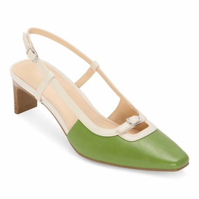 Liz Claiborne Womens Riverview Spool Heel Pumps - GREEN 9 1/2 MEDIUM