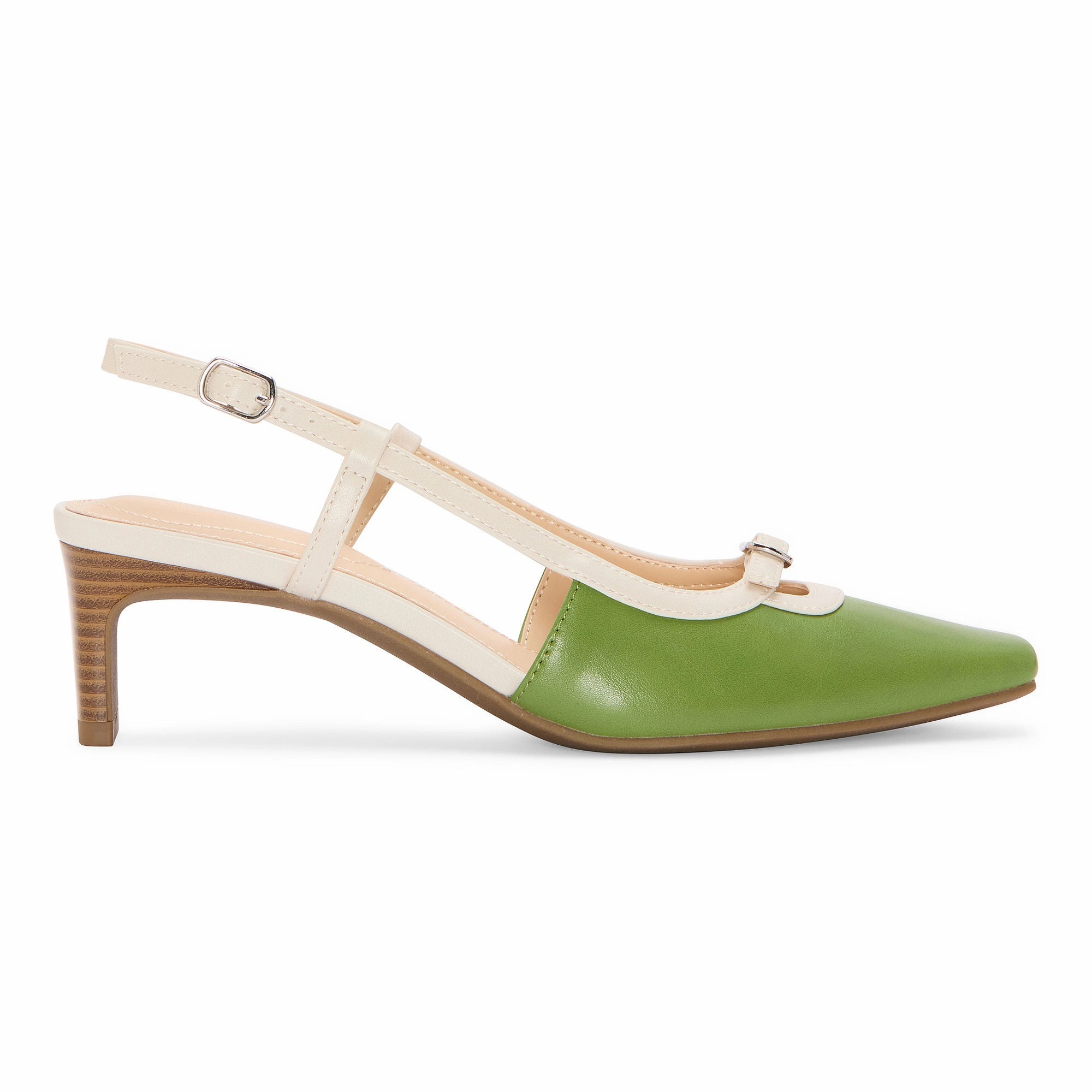 Liz Claiborne Womens Riverview Spool Heel Pumps - GREEN 9 1/2 MEDIUM