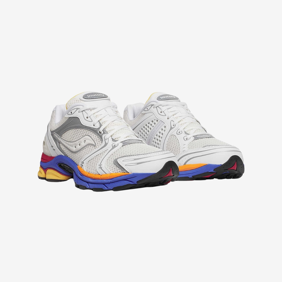 mens saucony progrid triumph 4 (white/multi)