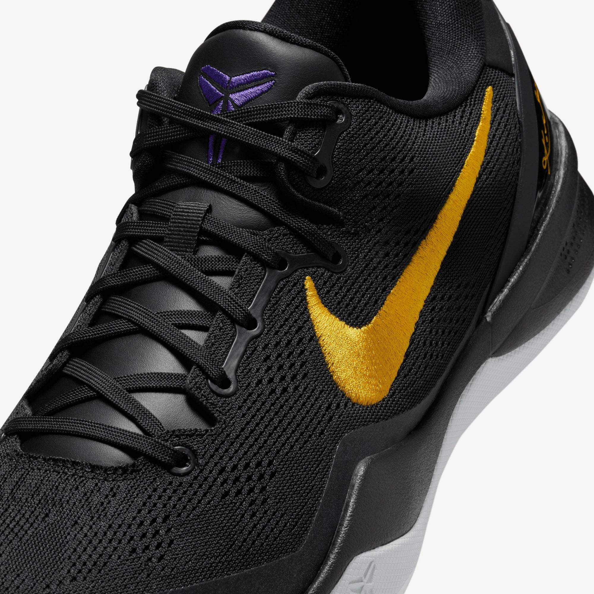 NIKE | KOBE BRYANT KOBE VIII PROTRO { BLACK/UNIVERSITY GOLD-WHITE-COURT PURPLE