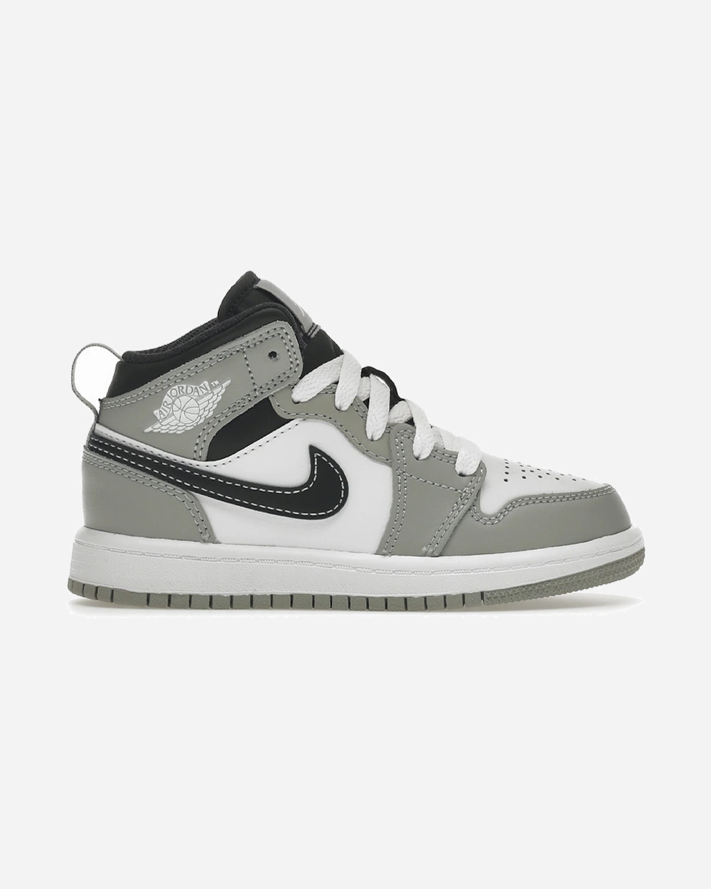 NIKE AIR JORDAN1 MID PRESCHOOL LIGHT SMOKE GREY ANTHRACITE