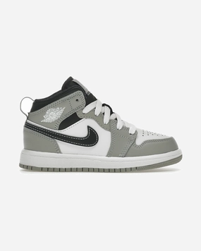 NIKE AIR JORDAN1 MID PRESCHOOL LIGHT SMOKE GREY ANTHRACITE