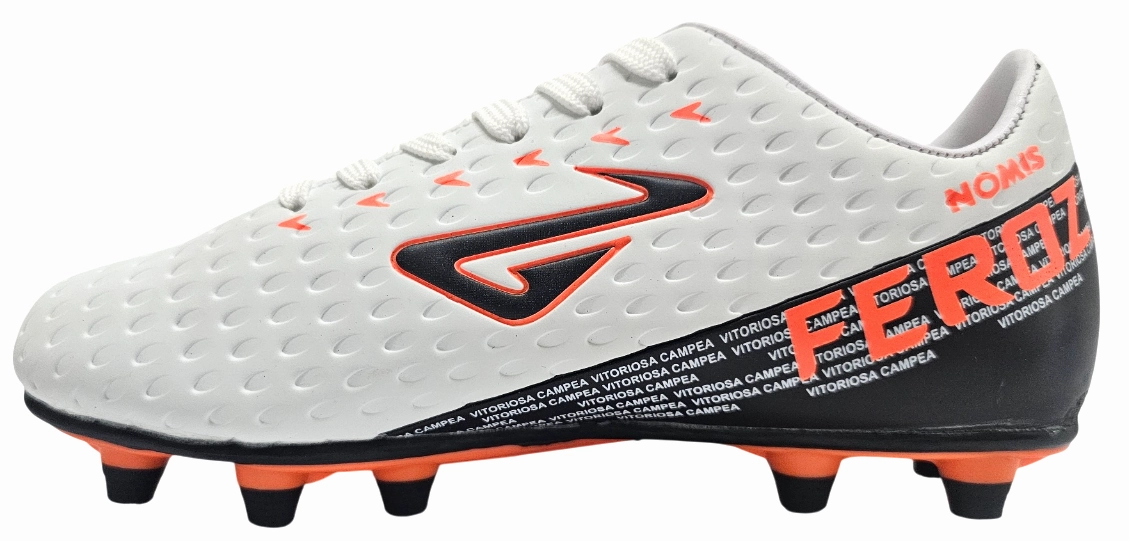 NOMIS KID'S FEROZ WHITE/BLACK FOOTBALL BOOTS