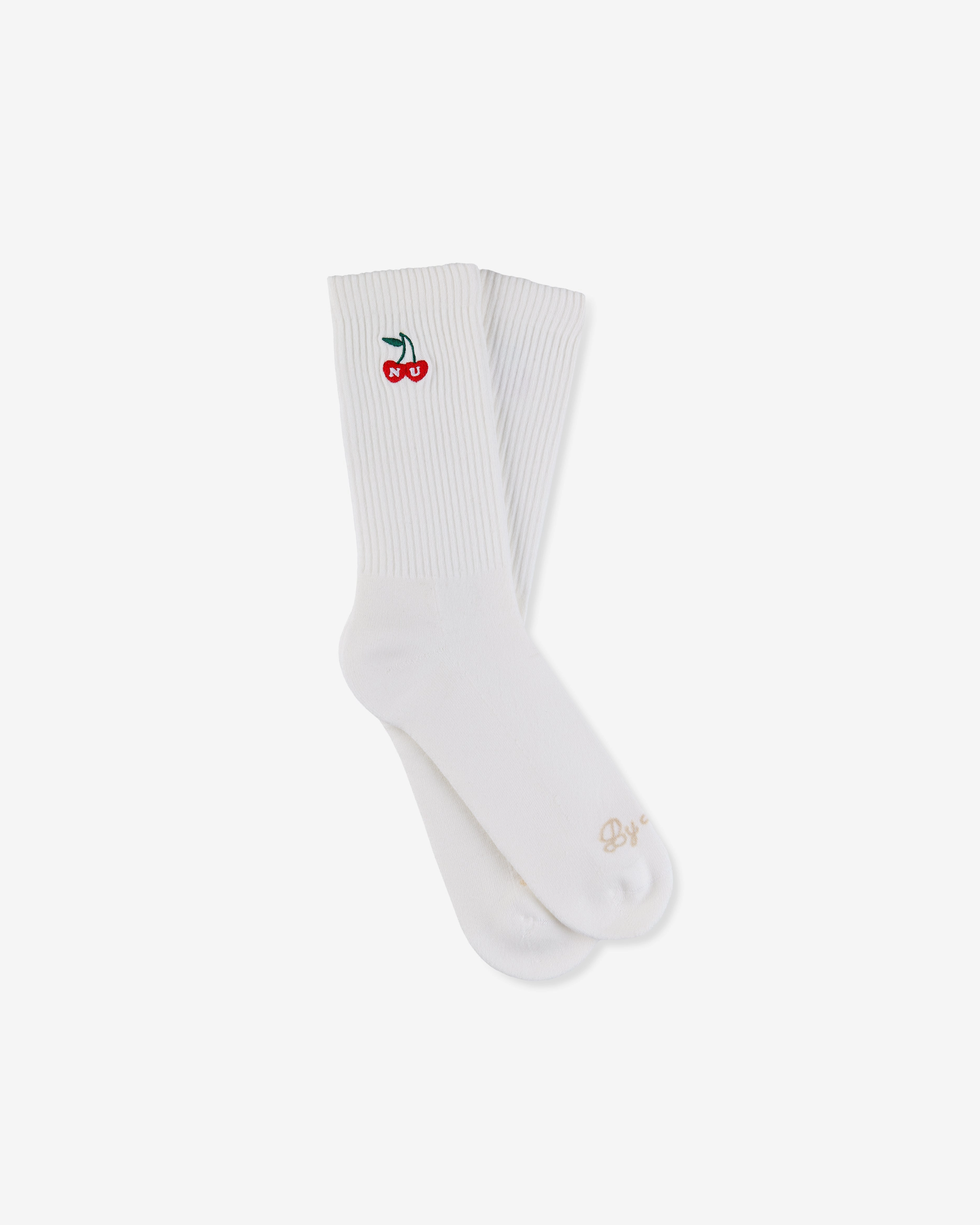 Quote Socks Ivory/Red 2Xpack