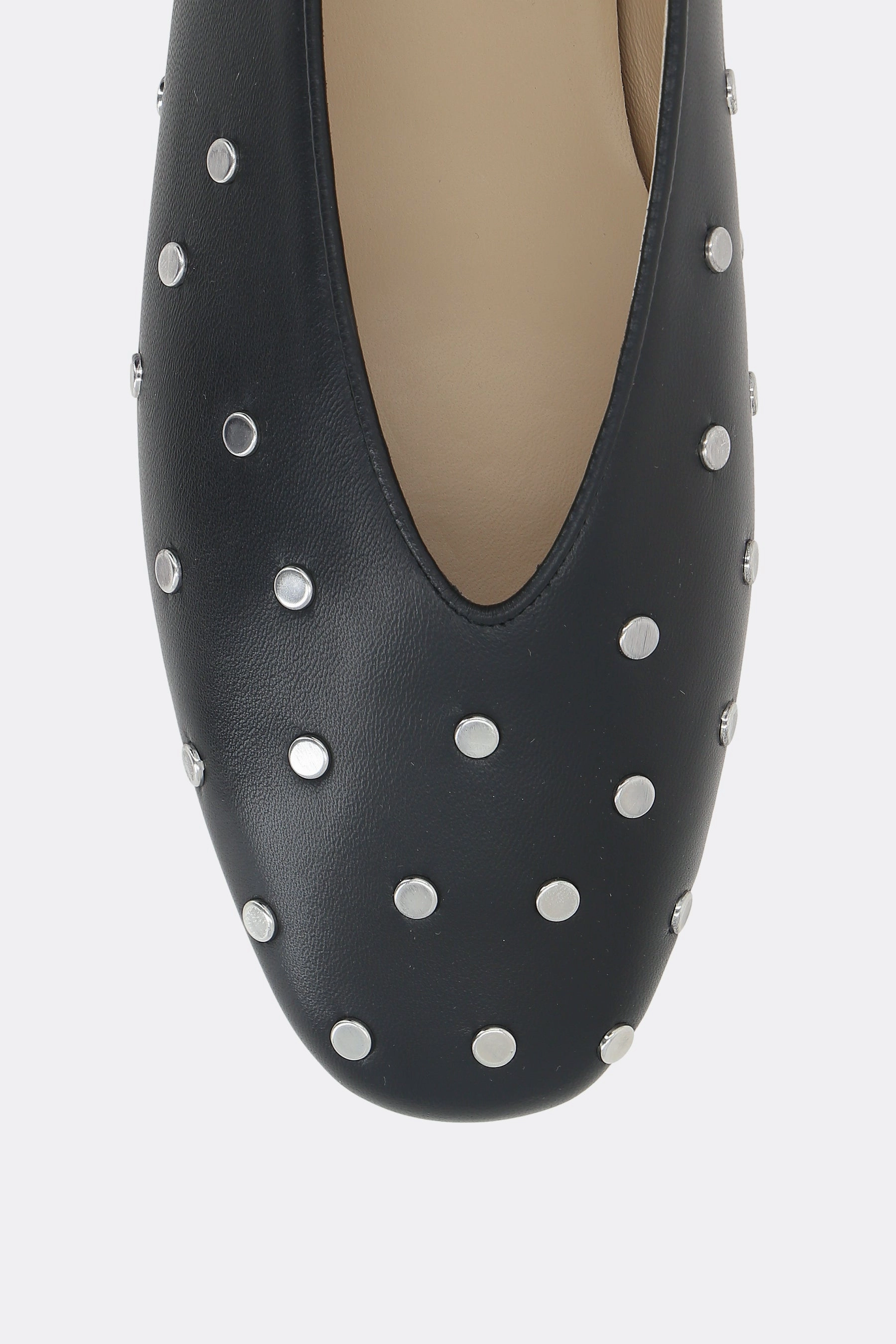 Regency slippers in studded leather