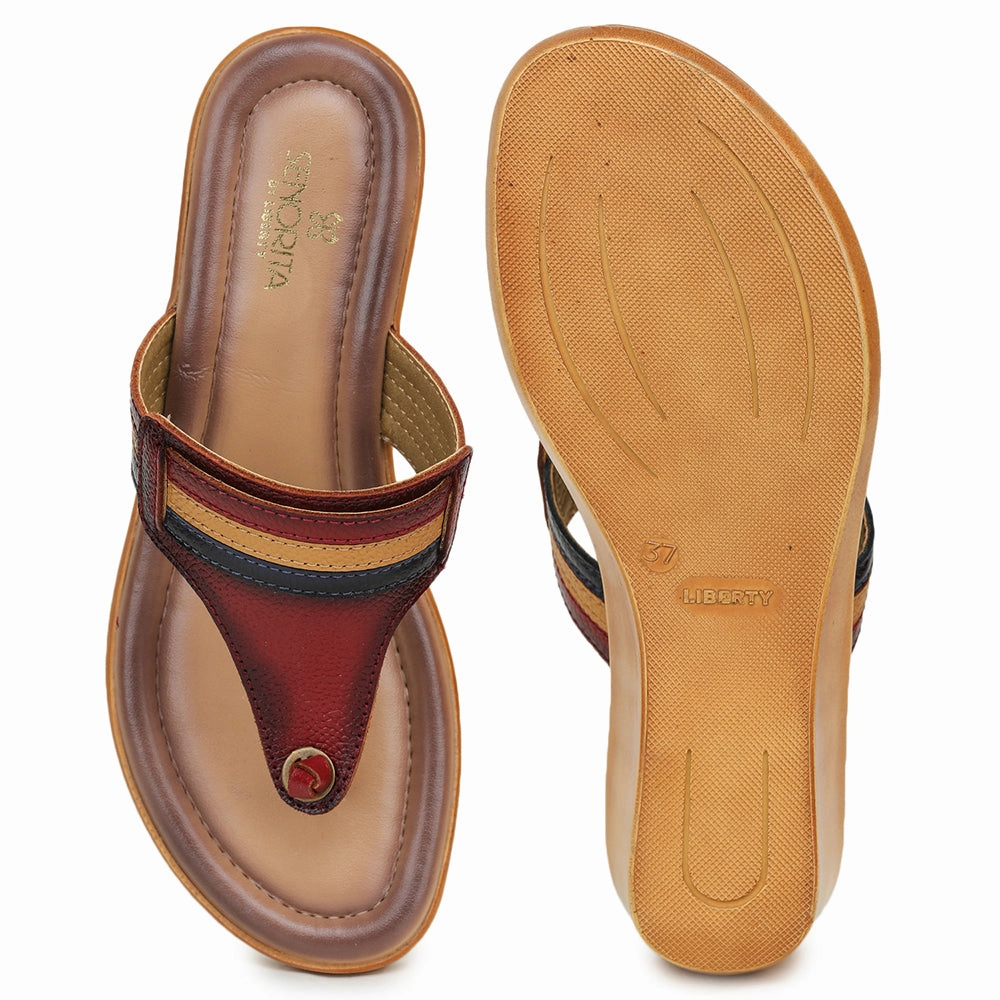 Senorita Casual (Cherry) Sandals For Women MDL-22 By Liberty