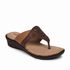 Senorita Comfort (Brown) Slippers For Women LAF-1002 By Liberty