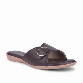 Senorita Formal Dark Brown Flat Slippers For Women MK-238E By Liberty
