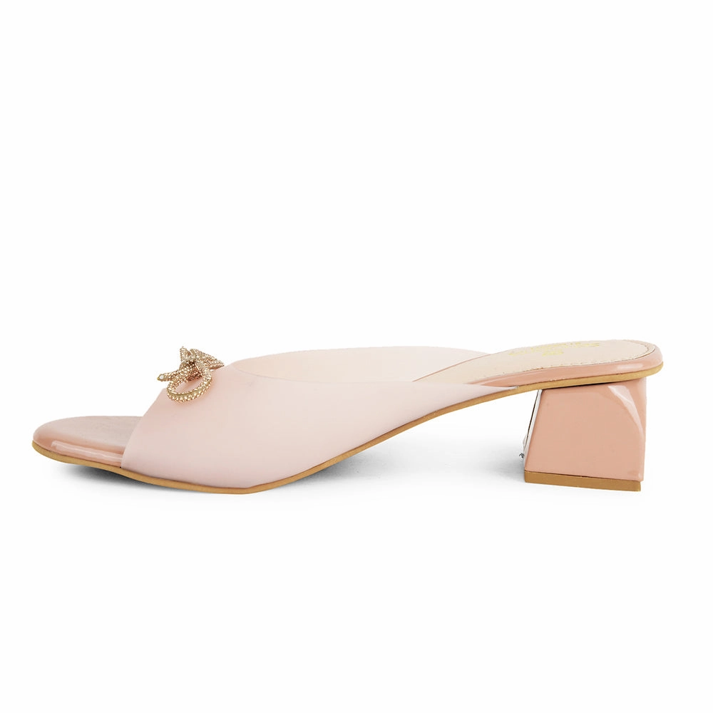 Senorita Formal Peach Block Heels For Women STY-5 By Liberty