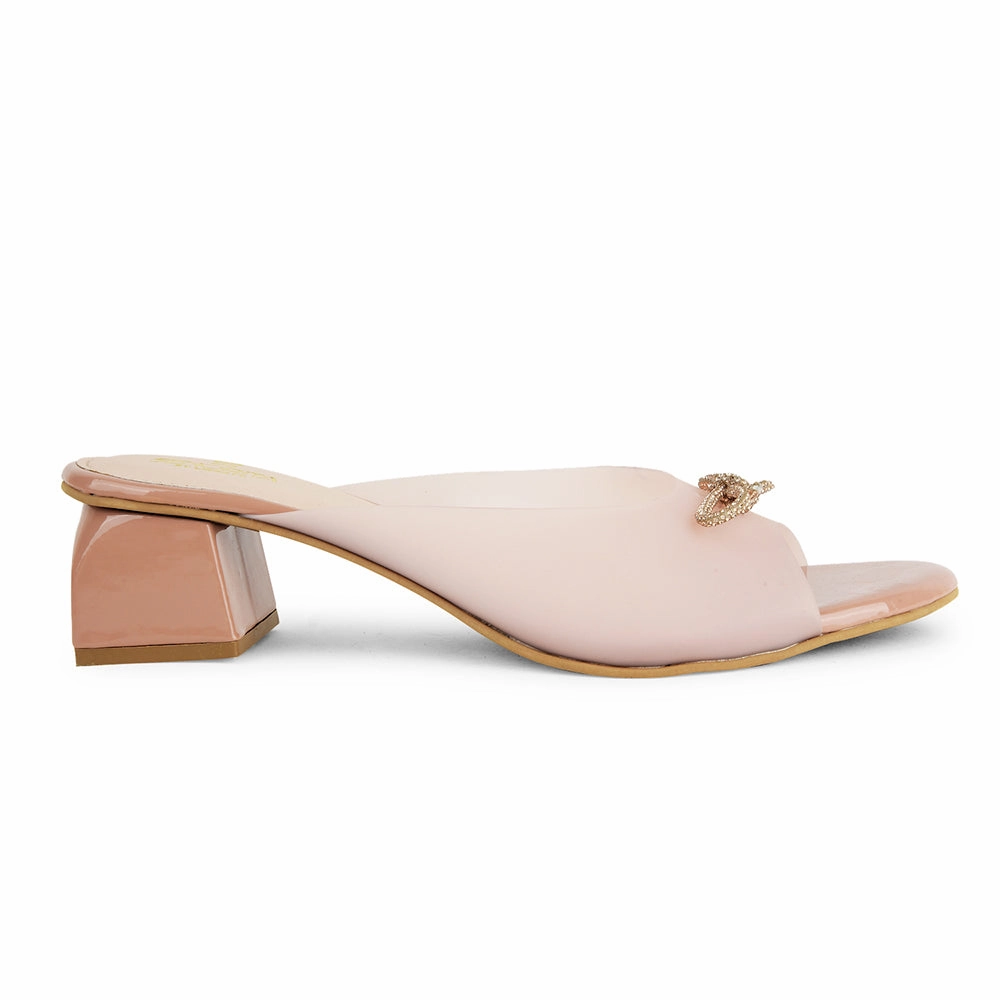 Senorita Formal Peach Block Heels For Women STY-5 By Liberty