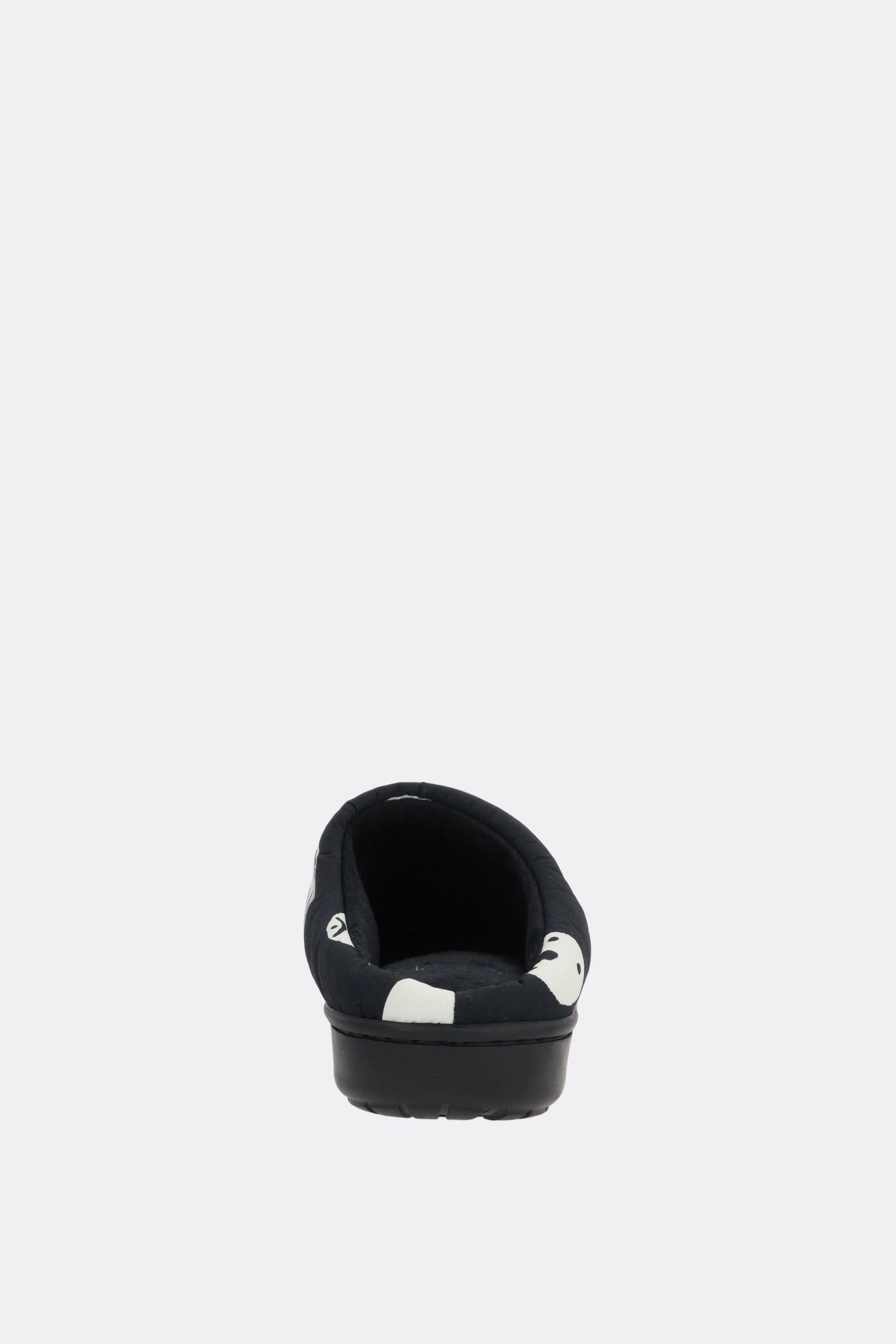 Smile print quilted nylon slippers