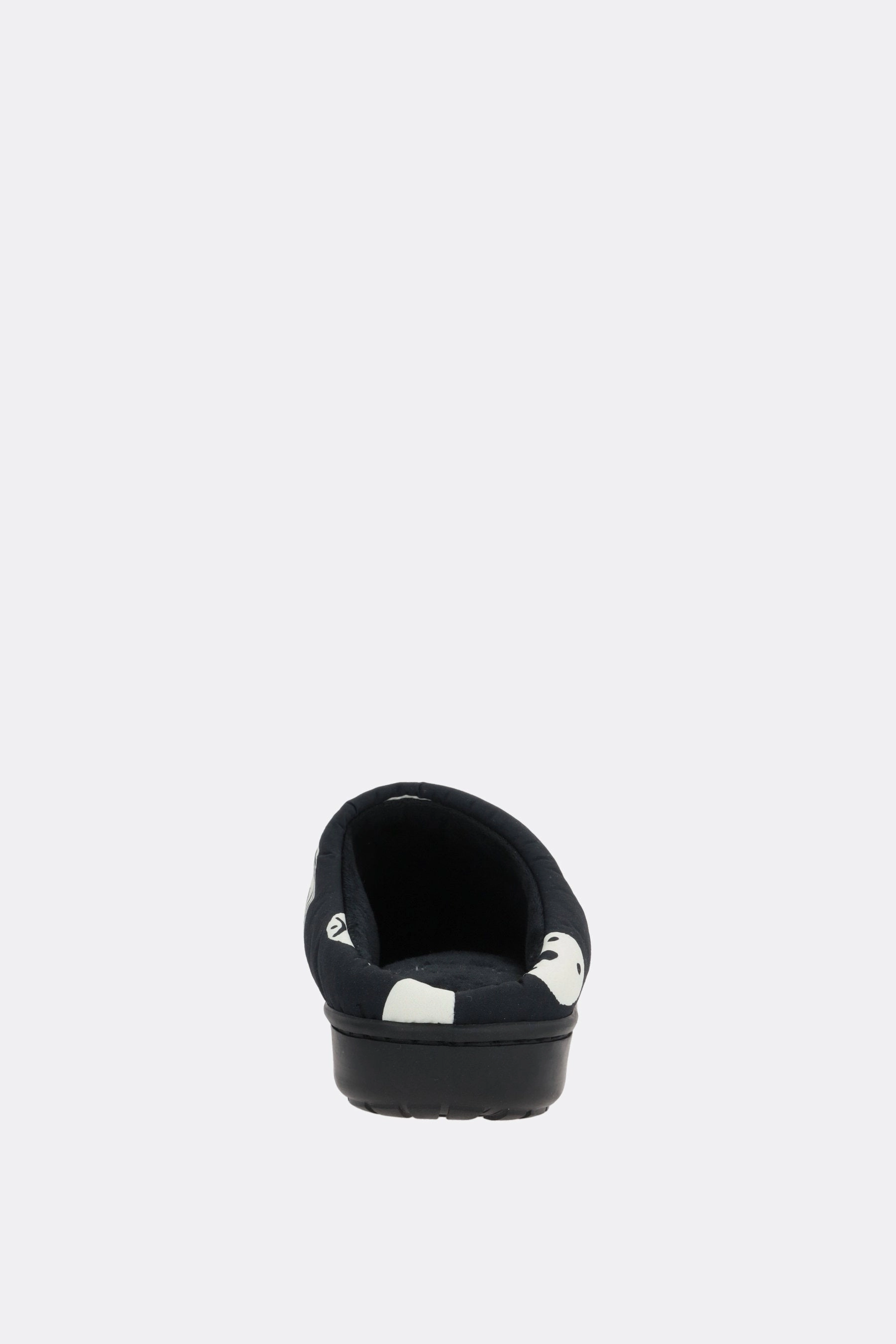 Smile print quilted nylon slippers