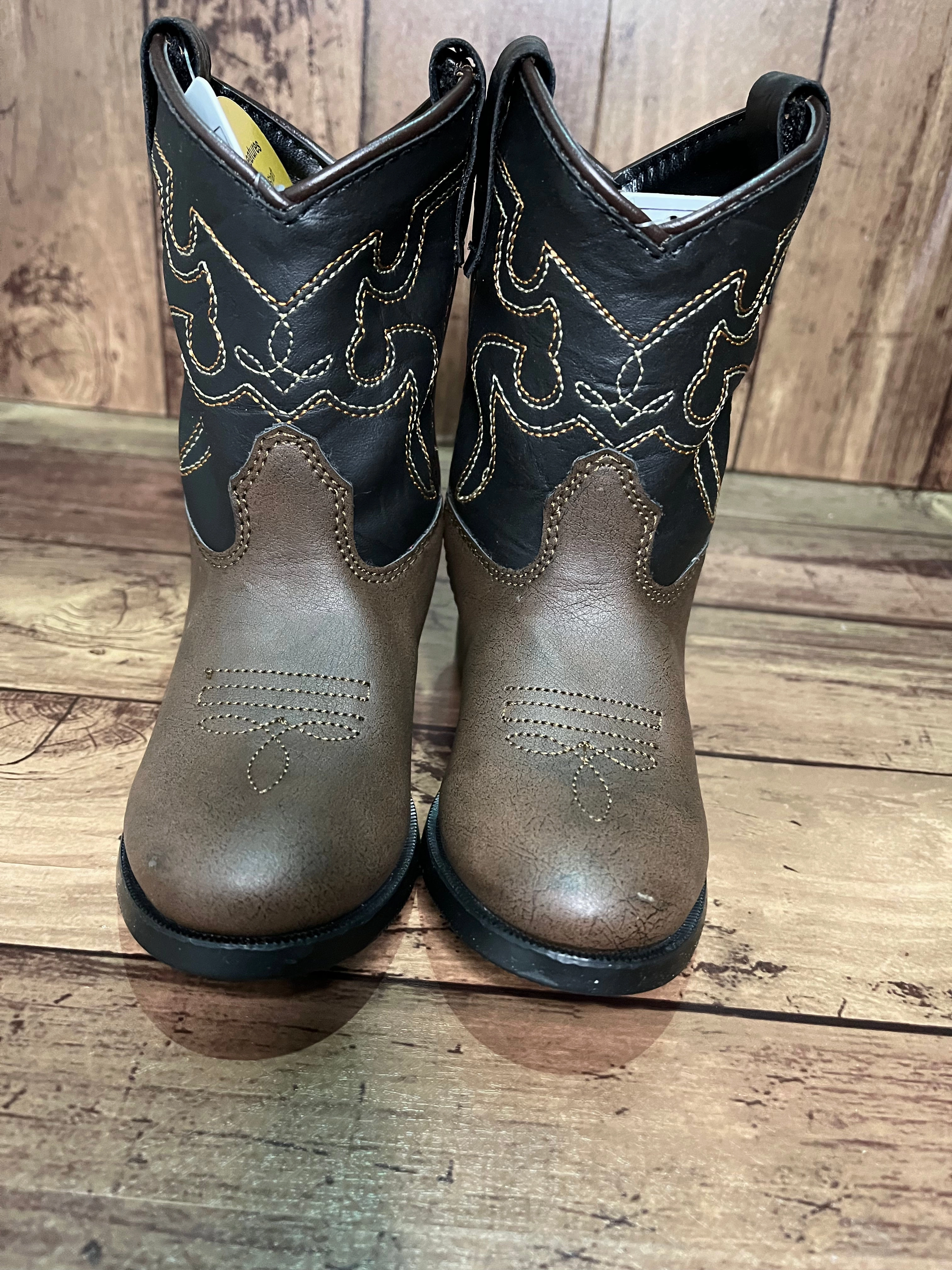 Smoky Mountain Boots 1575T Monterey Brown/Black Western Toddler Boots