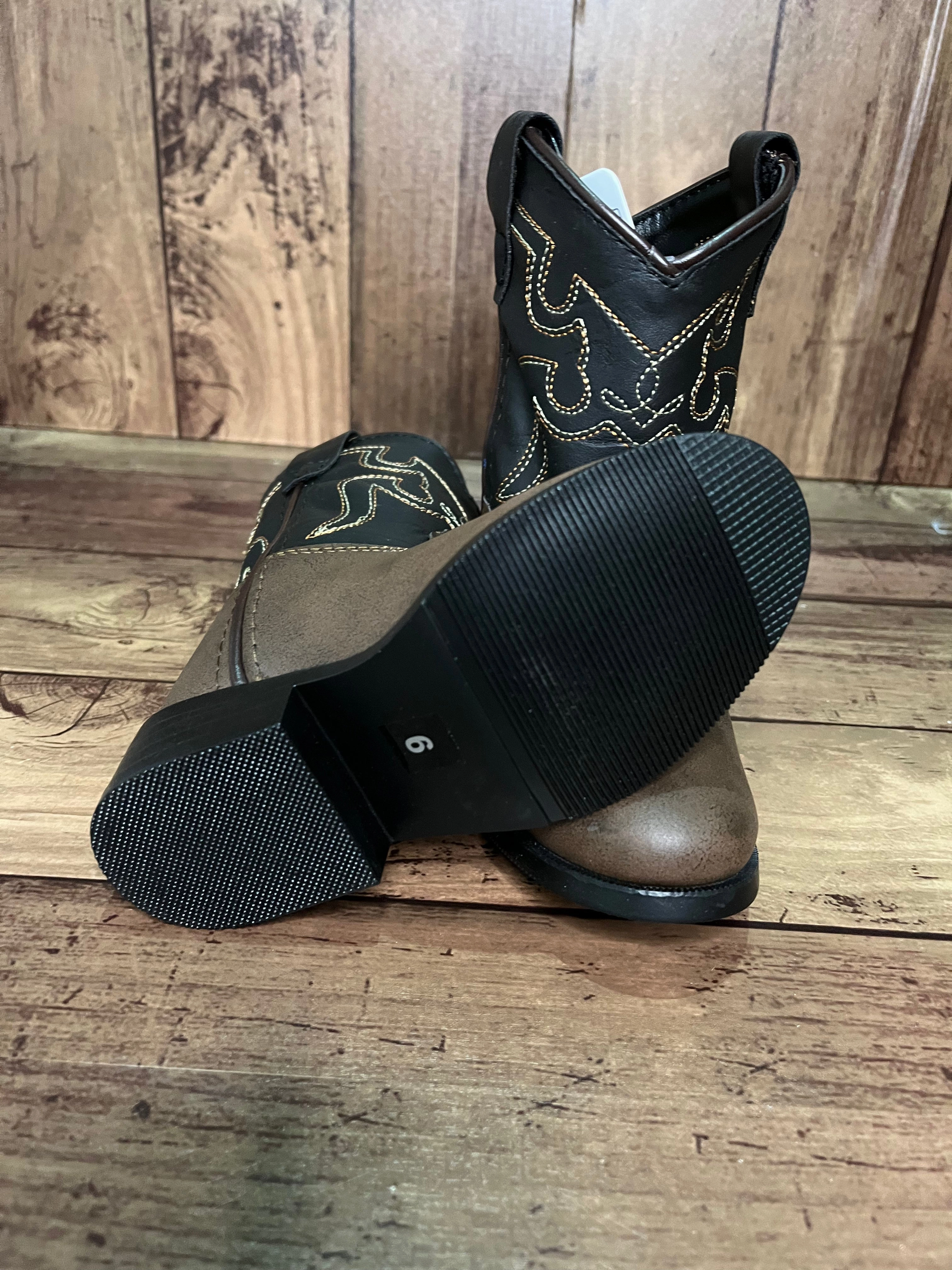 Smoky Mountain Boots 1575T Monterey Brown/Black Western Toddler Boots