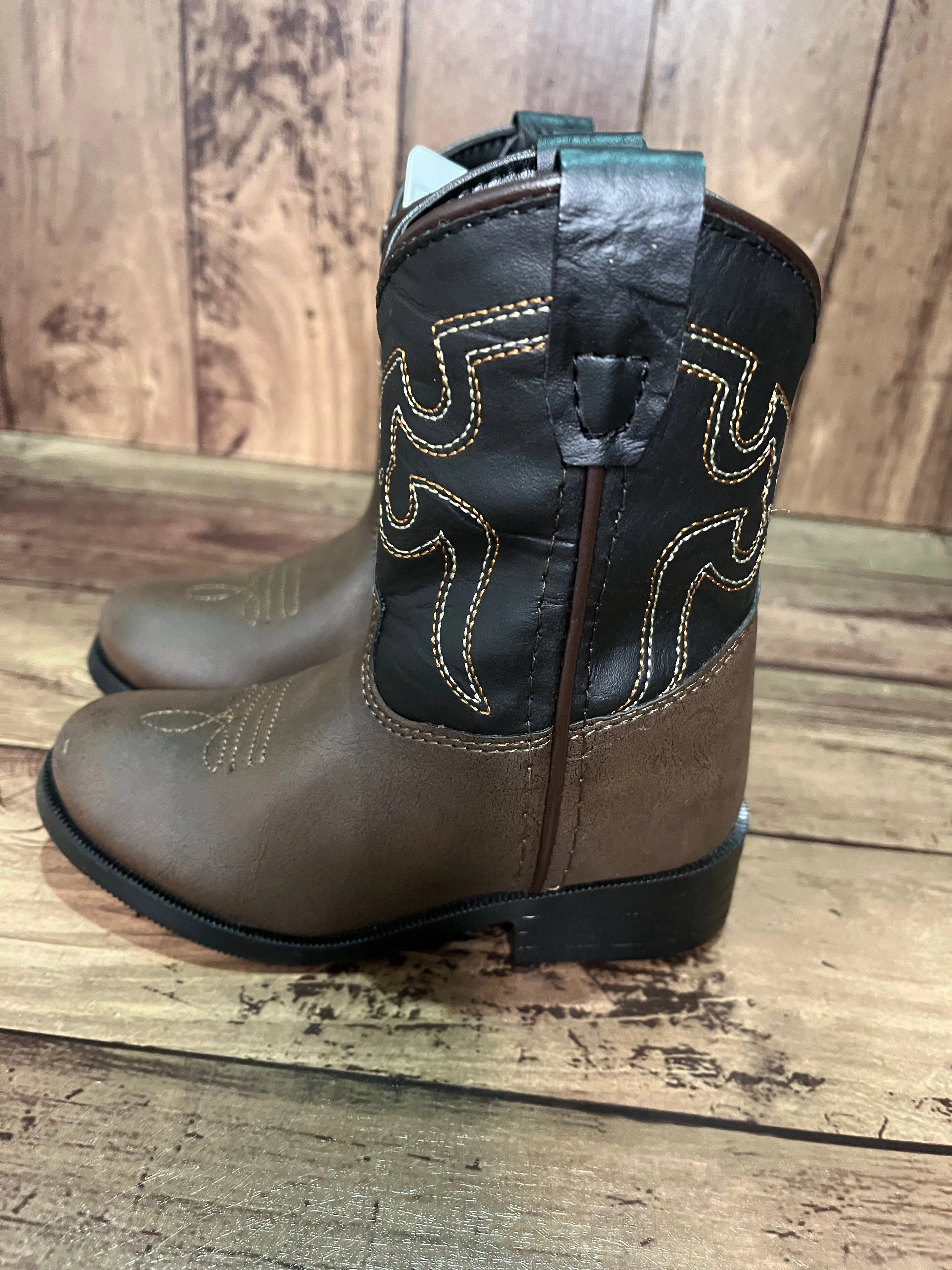 Smoky Mountain Boots 1575T Monterey Brown/Black Western Toddler Boots