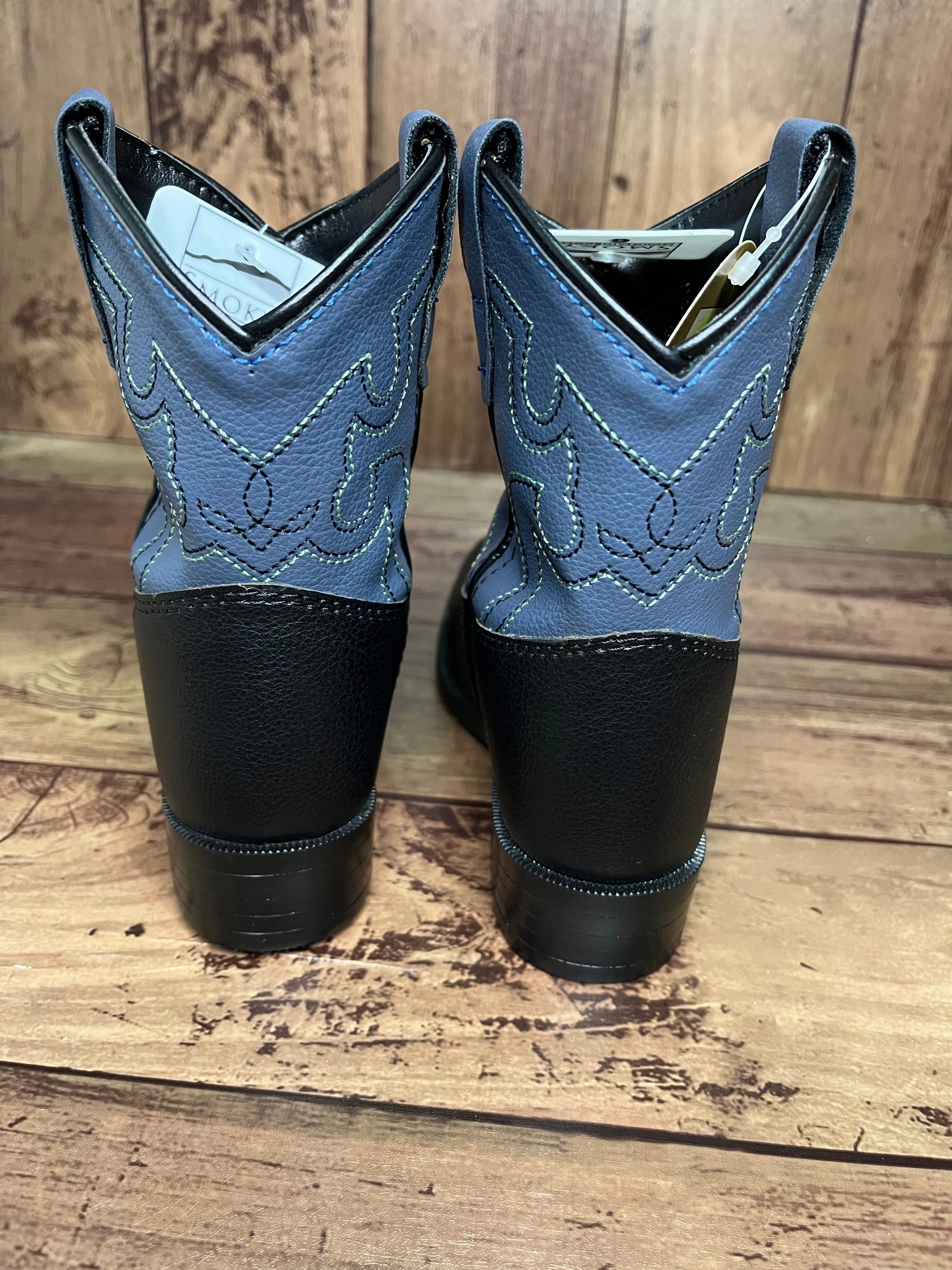 Smoky Mountain Boots 1576T Monterey Blue/Black Western Toddler Boots