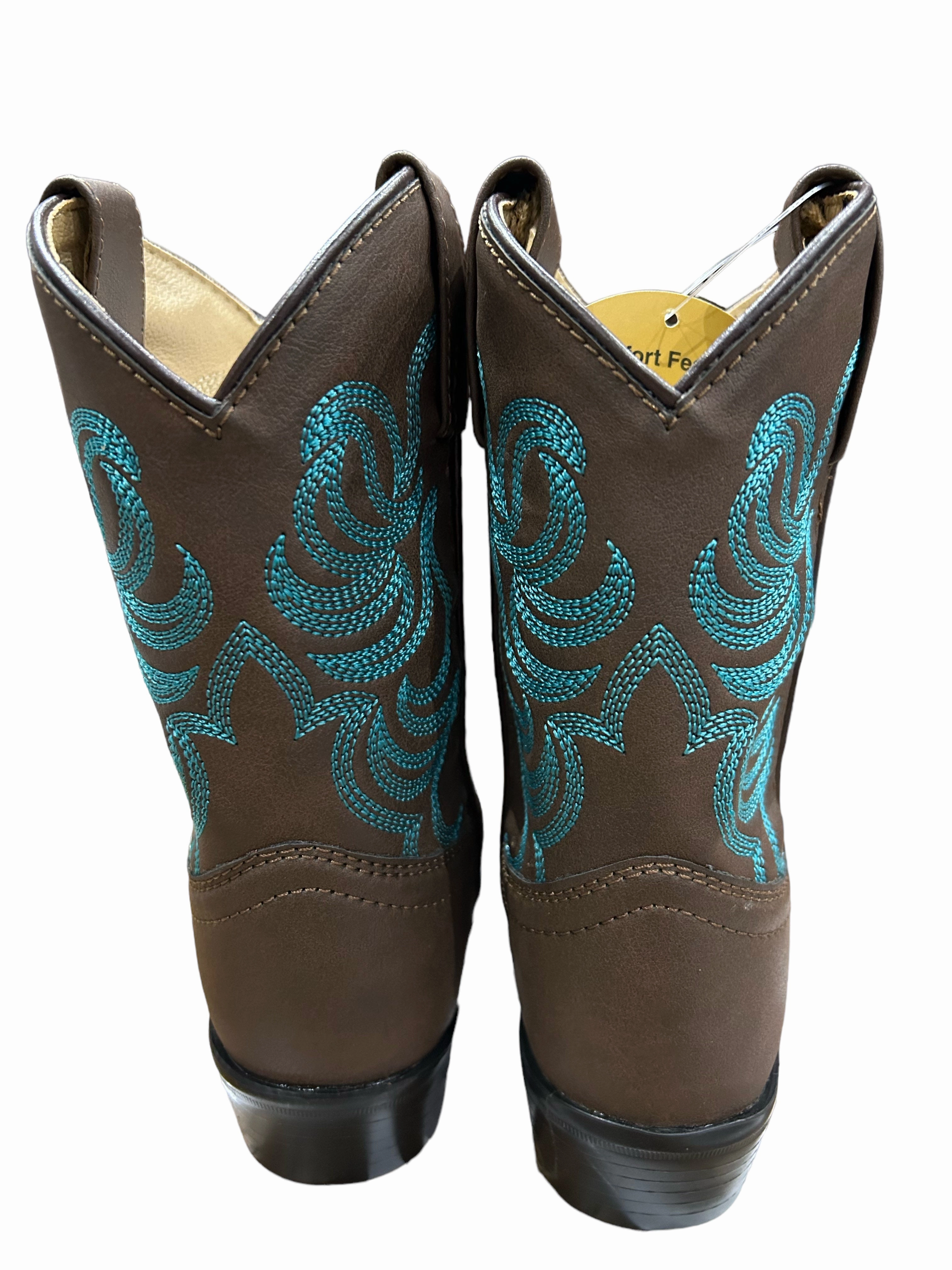 Smoky Mountain Boots 1623C Monterey Brown/Blue Western Childrens Boots