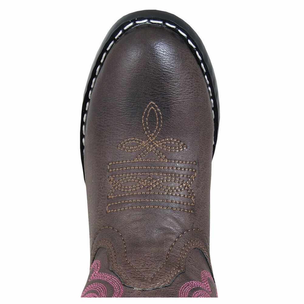 Smoky Mountain Boots 1624C Monterey Brown/Pink Western Childrens Boots