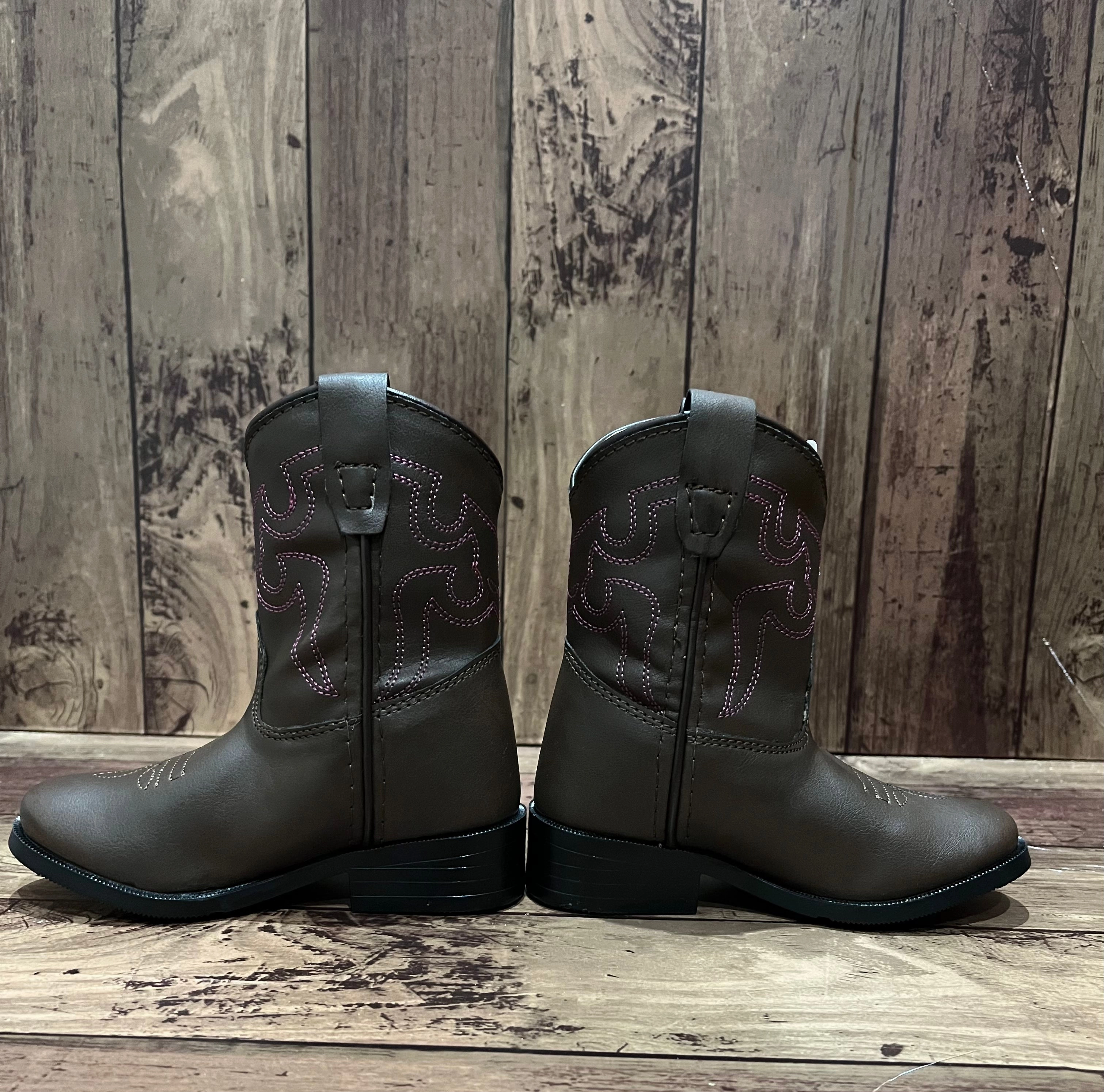 Smoky Mountain Boots 1624T Monterey Brown/Pink Western Toddler Boots