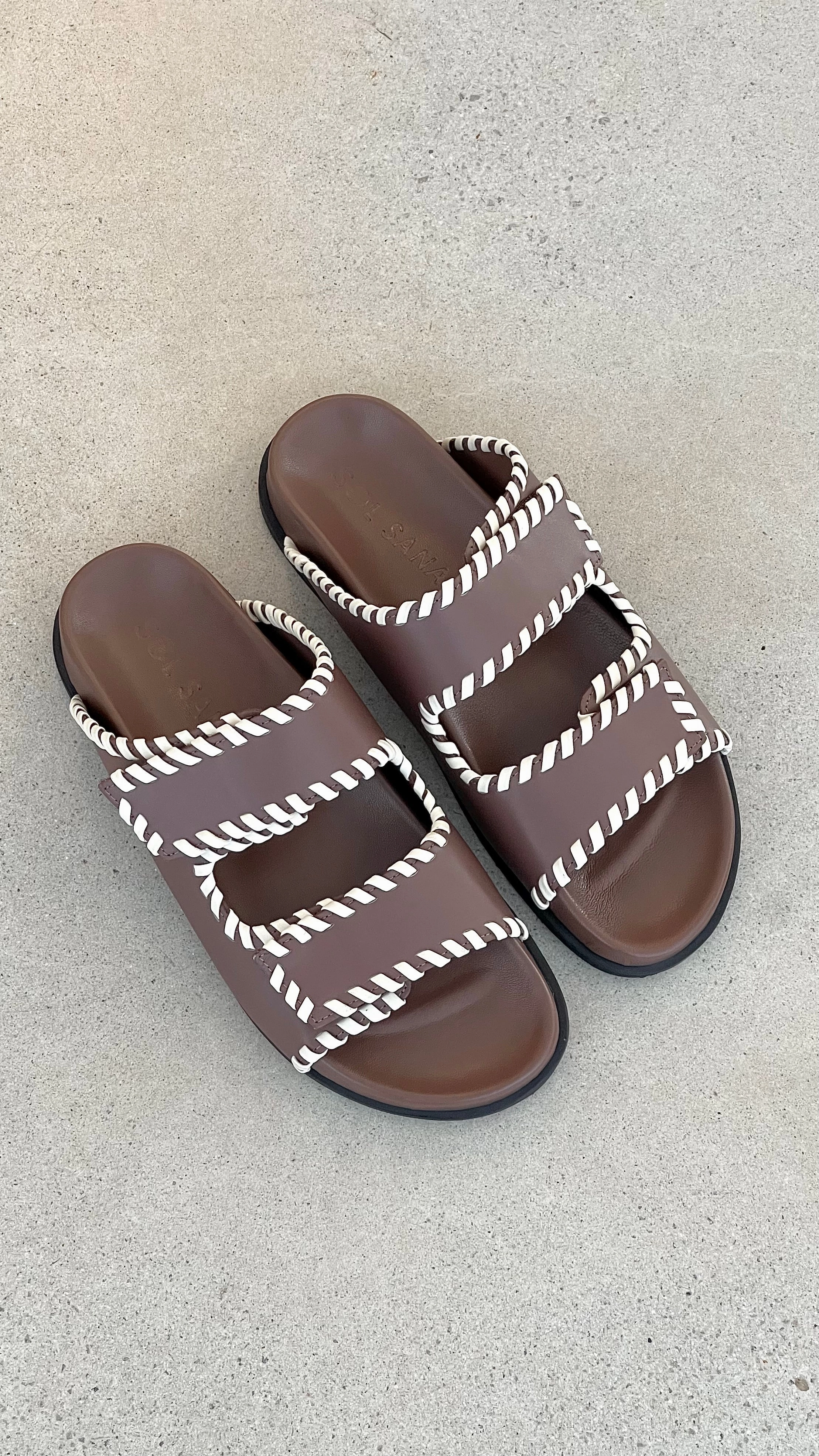 Sol Sana Fontelina Footbed - Cocoa / Off White Trim