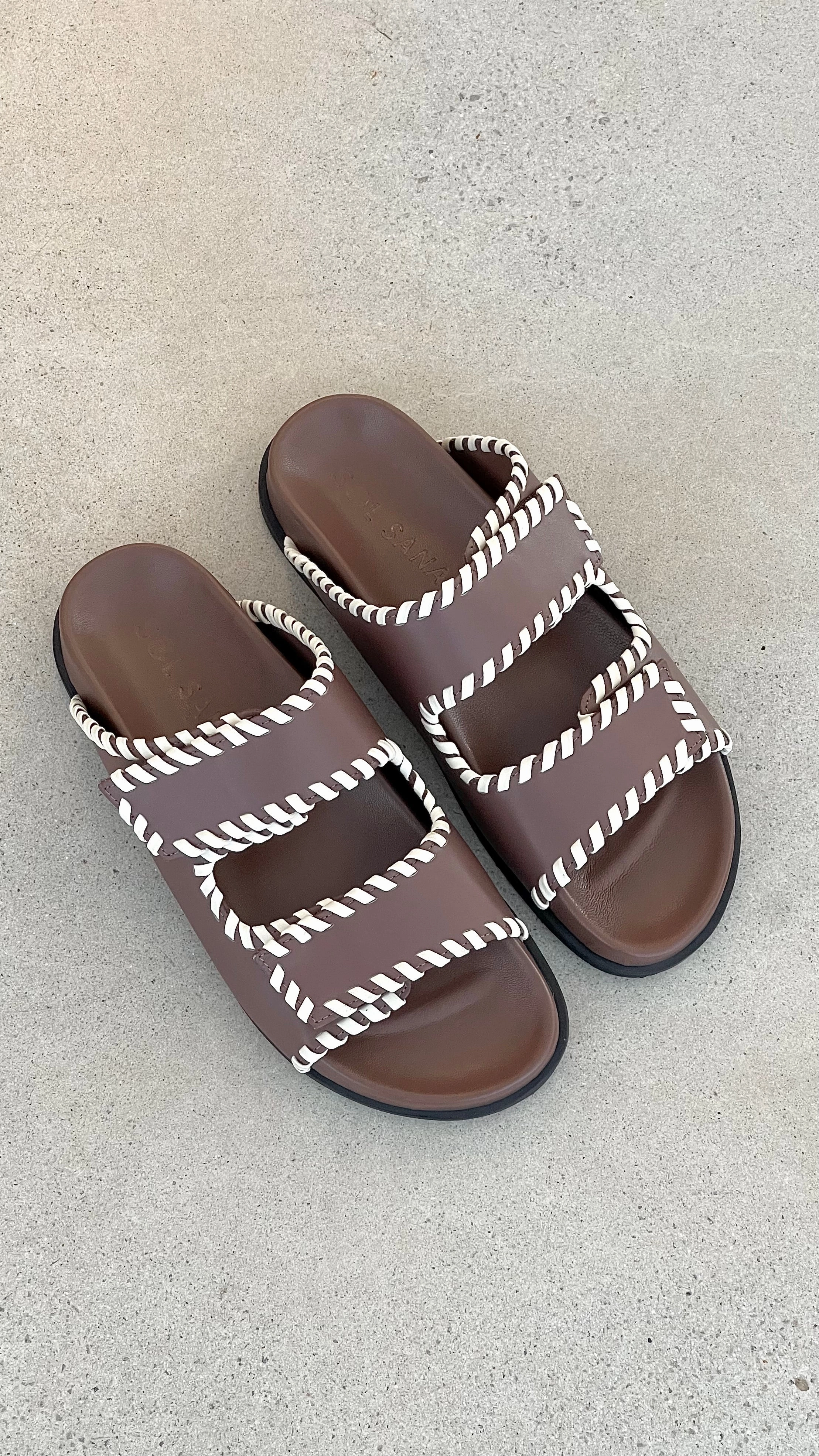 Sol Sana Fontelina Footbed - Cocoa / Off White Trim