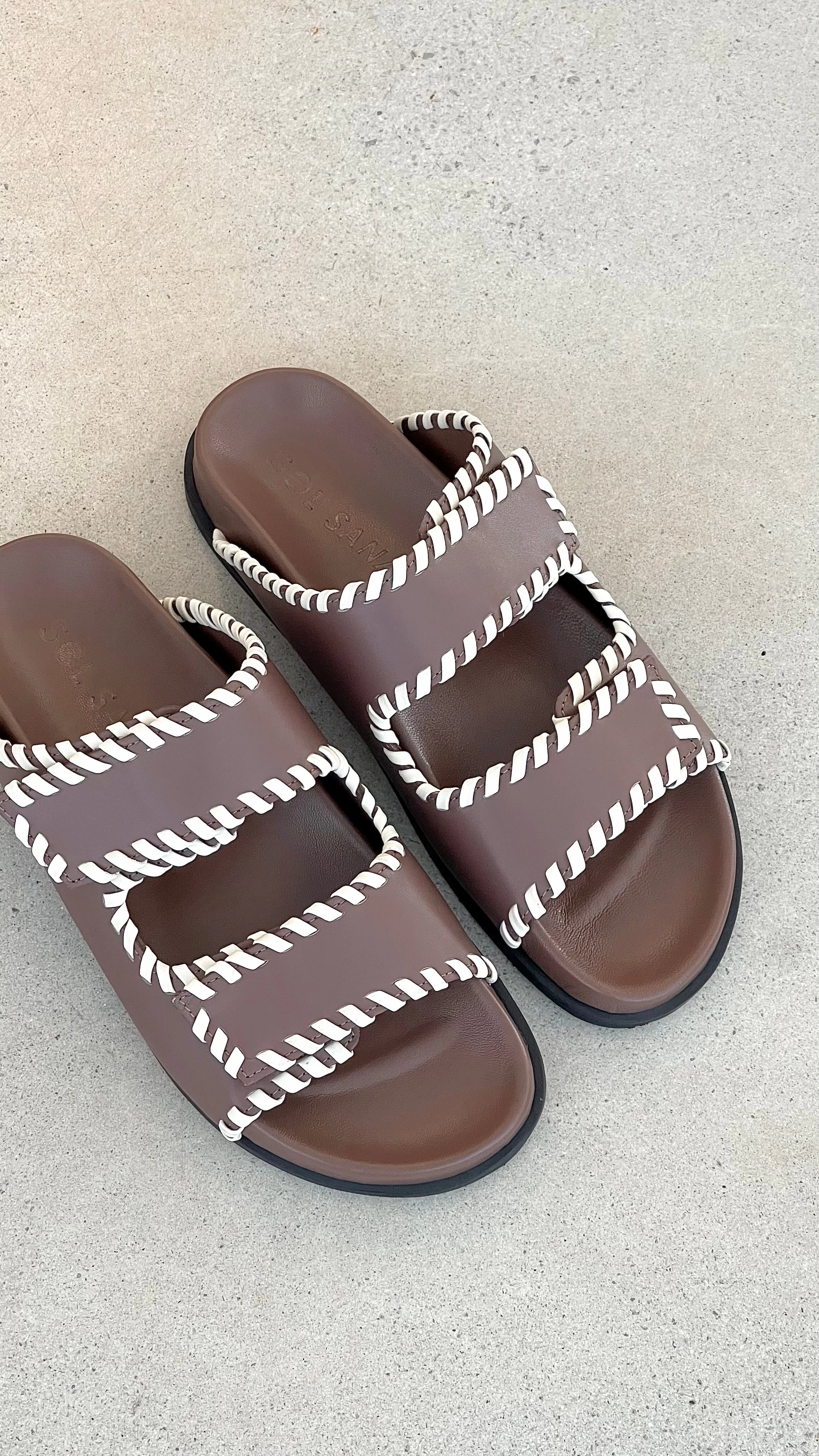Sol Sana Fontelina Footbed - Cocoa / Off White Trim