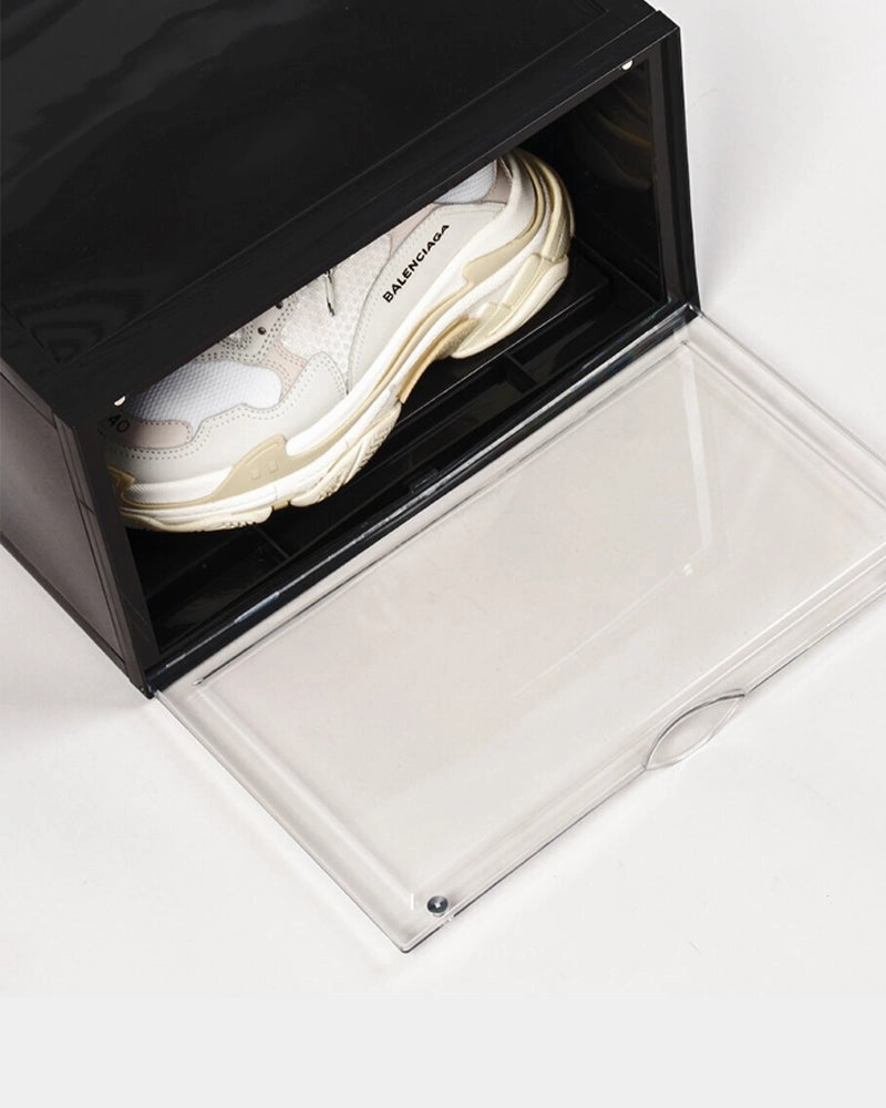 SSS ESSENTIALS SNEAKER DISPLAY CRATE BLACK (SIDE OPENING)