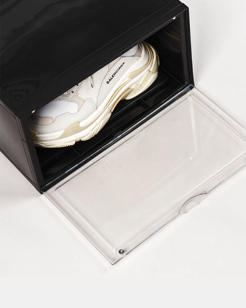 SSS ESSENTIALS SNEAKER DISPLAY CRATE BLACK (SIDE OPENING)
