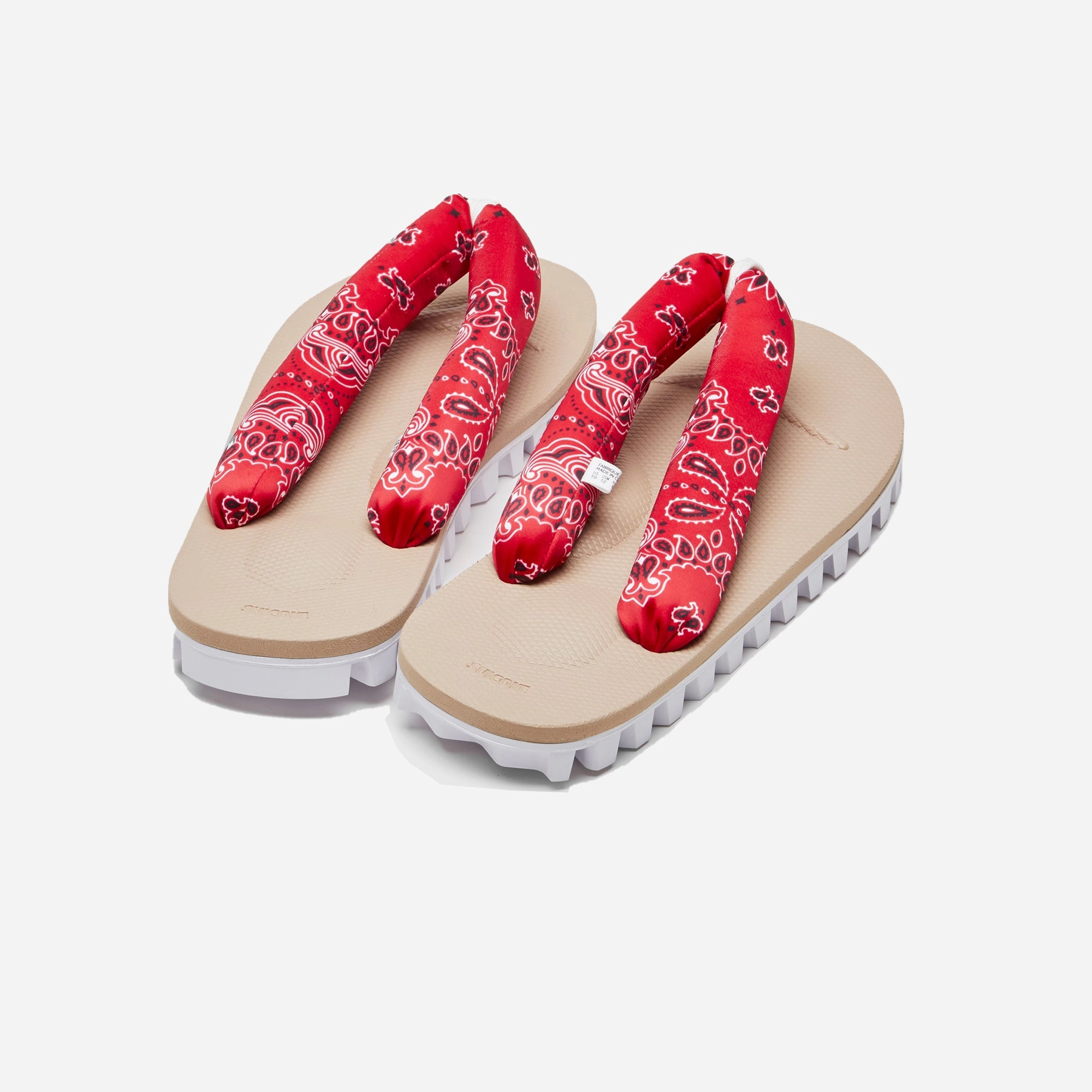 Suicoke | NEEDLES GETA THONG-STRAP  { RED/BEIGE