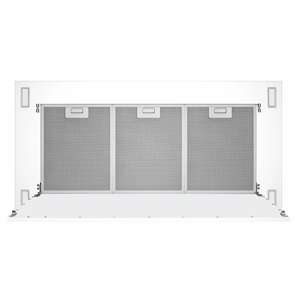 VICTORY Matte White 600 CFM Flush Ceiling Range Hood - Sunset-WH